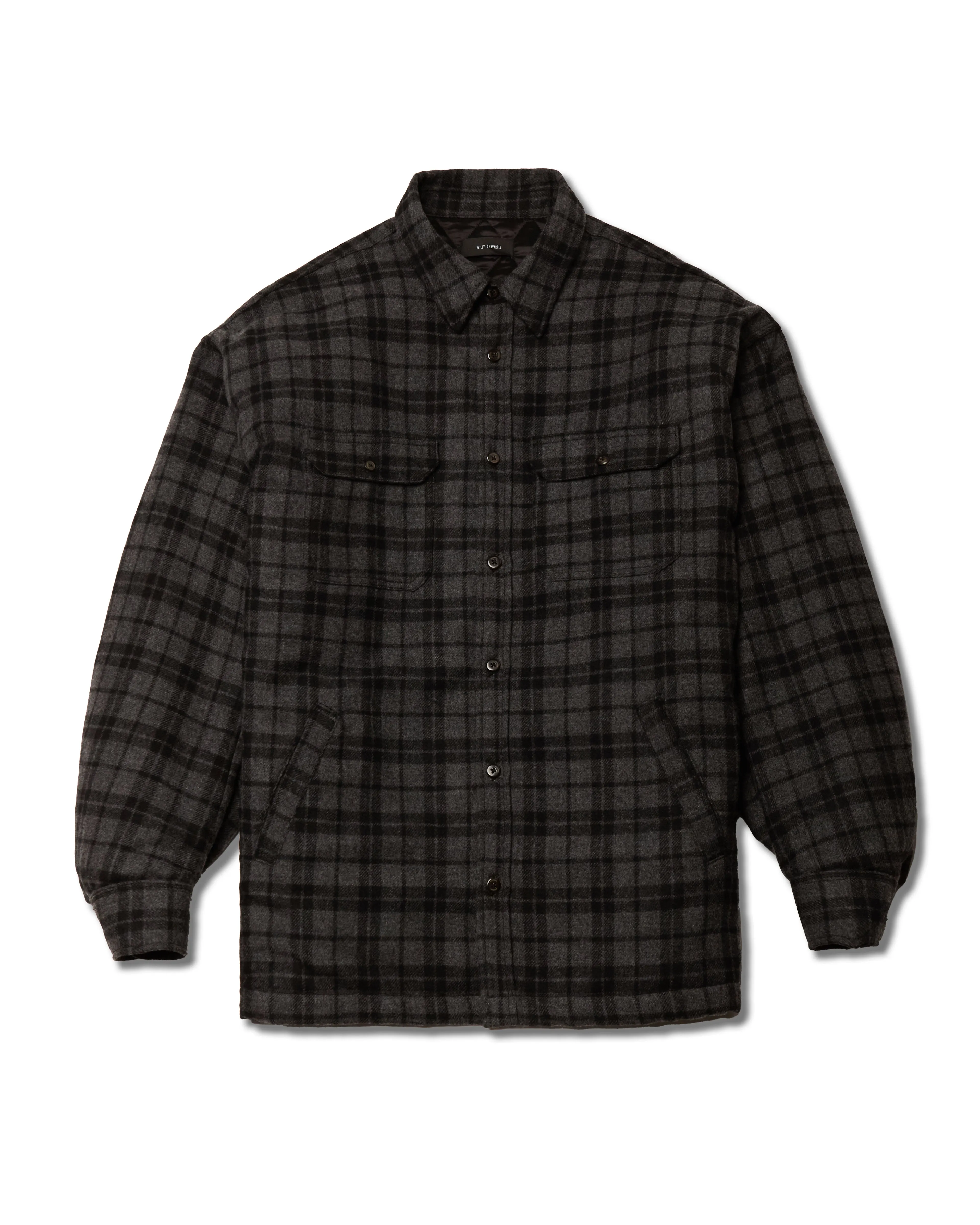 QUILTED OVERSHIRT - CHARCOAL sold by Willy Chavarria
