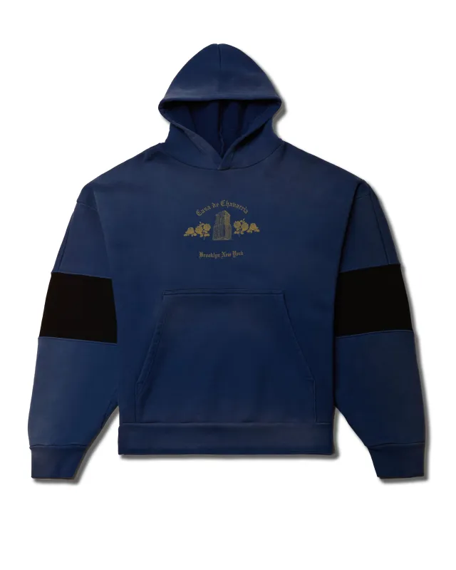 CASA DE CHAVARRIA HOODIE - PRUSSIAN BLUE sold by Willy Chavarria