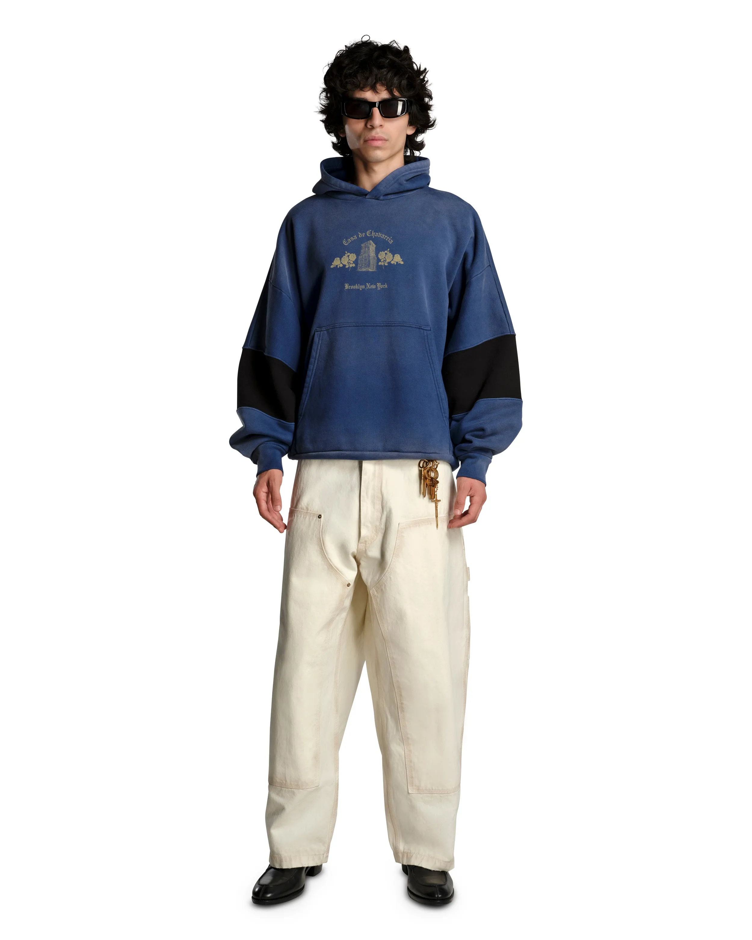 CASA DE CHAVARRIA HOODIE - PRUSSIAN BLUE sold by Willy Chavarria product image thumbnail 3