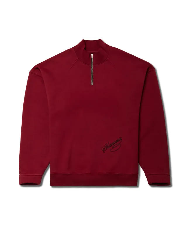 BRAVO QUARTER ZIP - RED made by Willy Chavarria