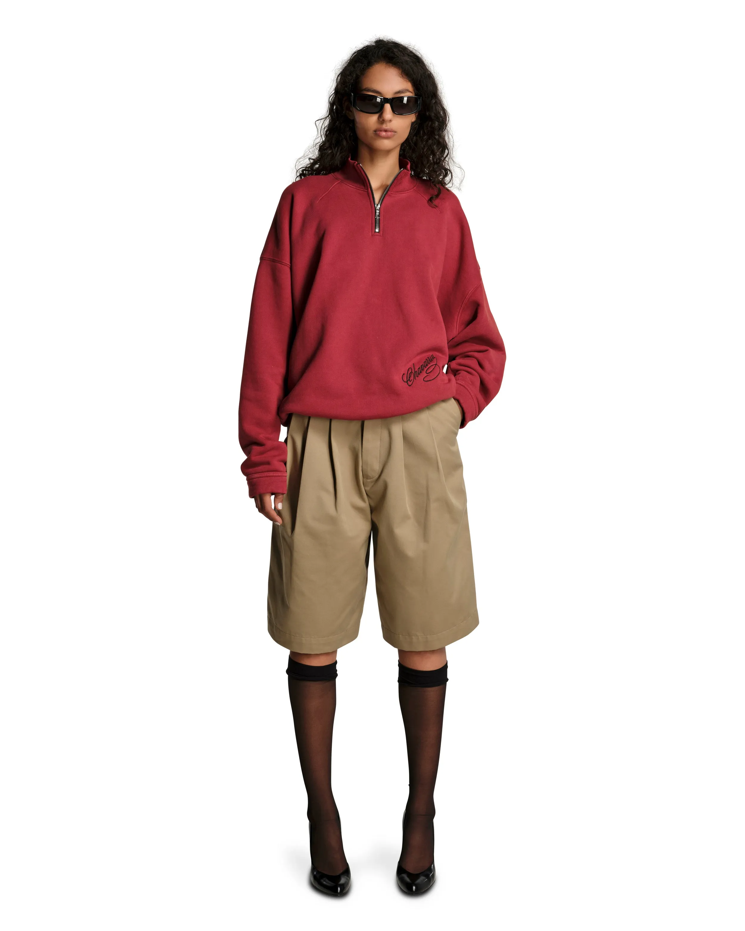 BRAVO QUARTER ZIP - RED sold by Willy Chavarria product image thumbnail 4