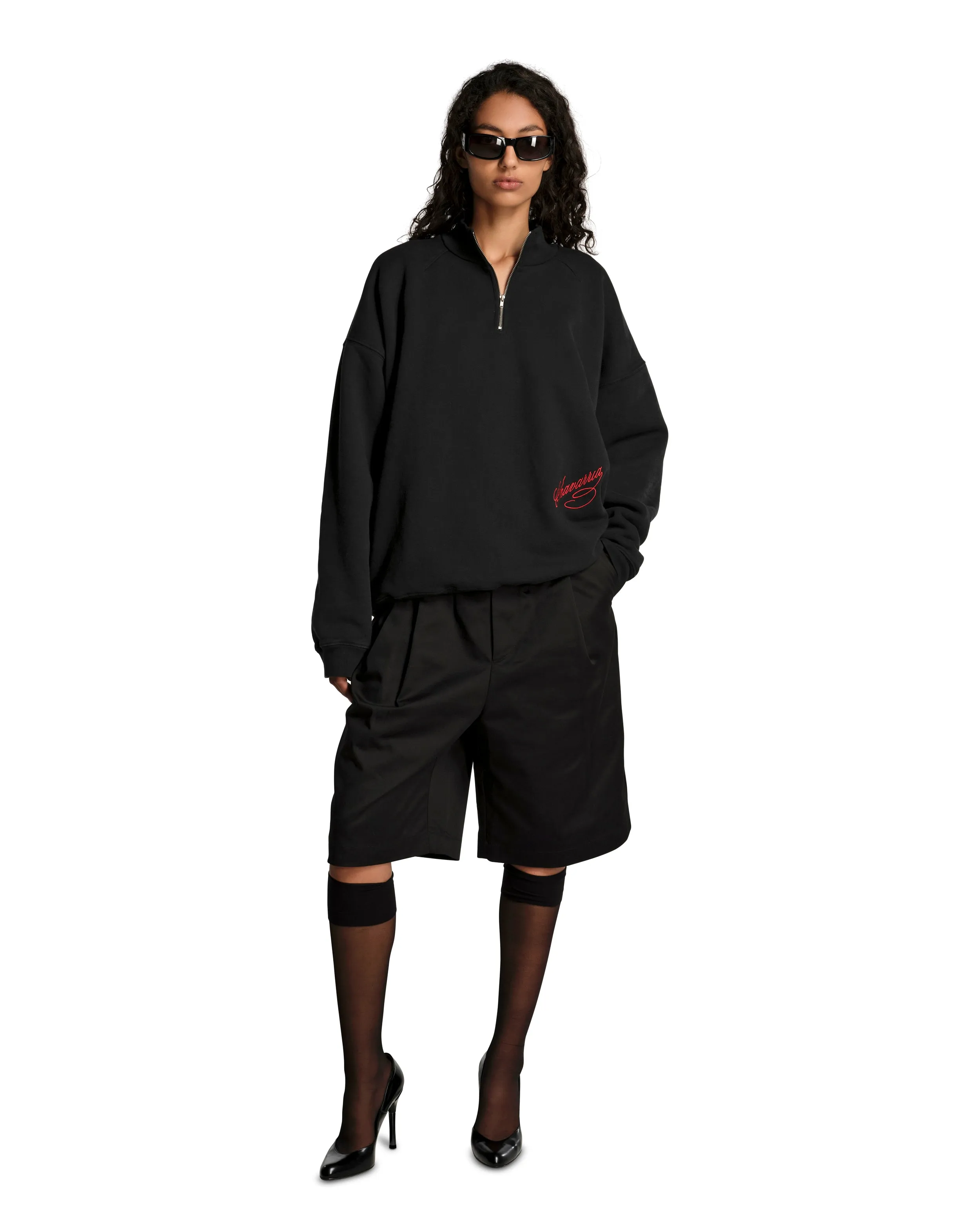 BRAVO QUARTER ZIP - BLACK sold by Willy Chavarria product image thumbnail 4