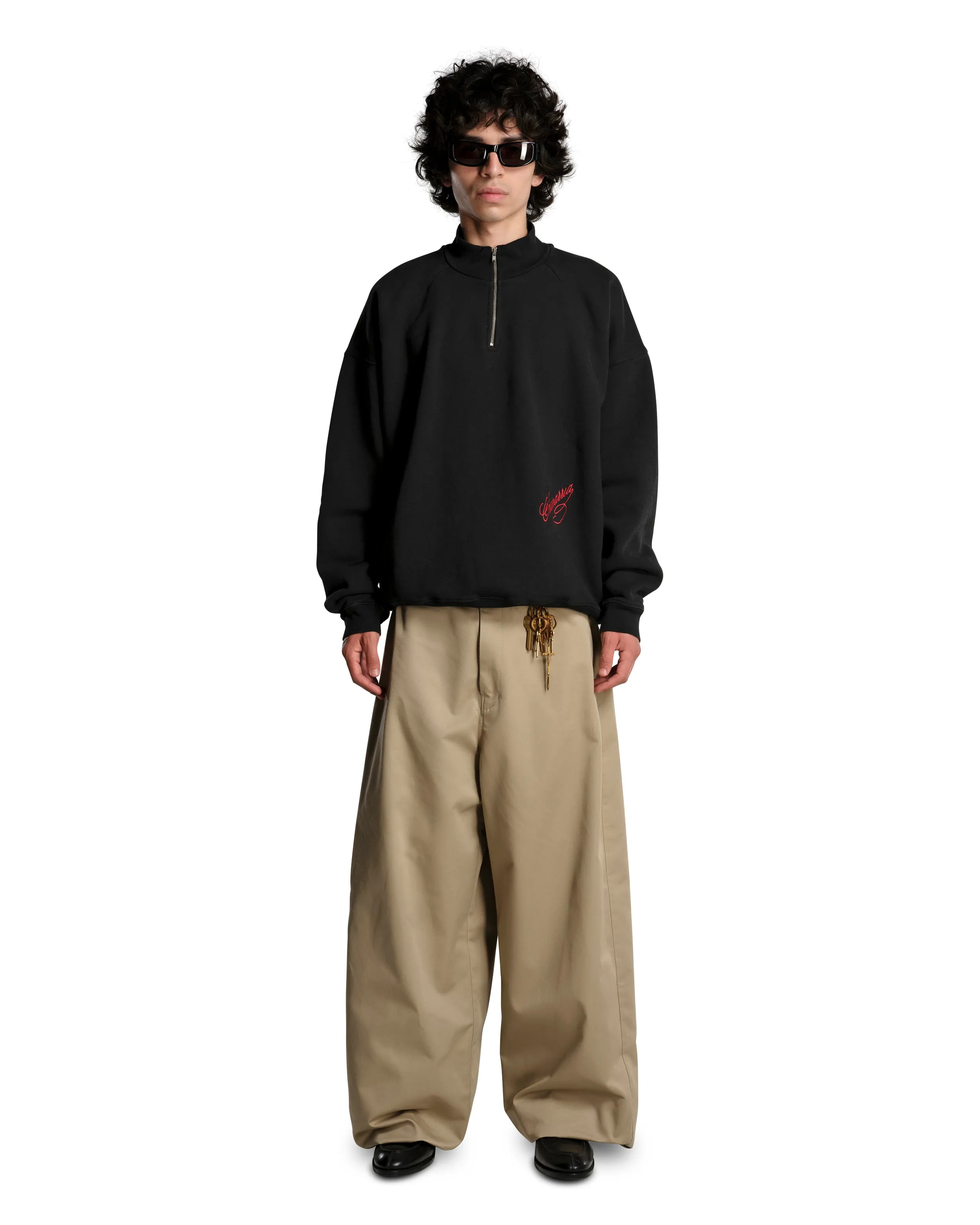 BRAVO QUARTER ZIP - BLACK sold by Willy Chavarria product image thumbnail 3