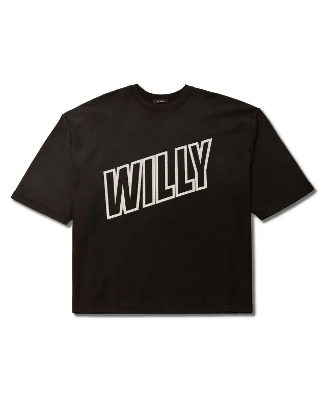 'WILLY' INSIDE OUT BUFFALO TEE - BLACK sold by Willy Chavarria