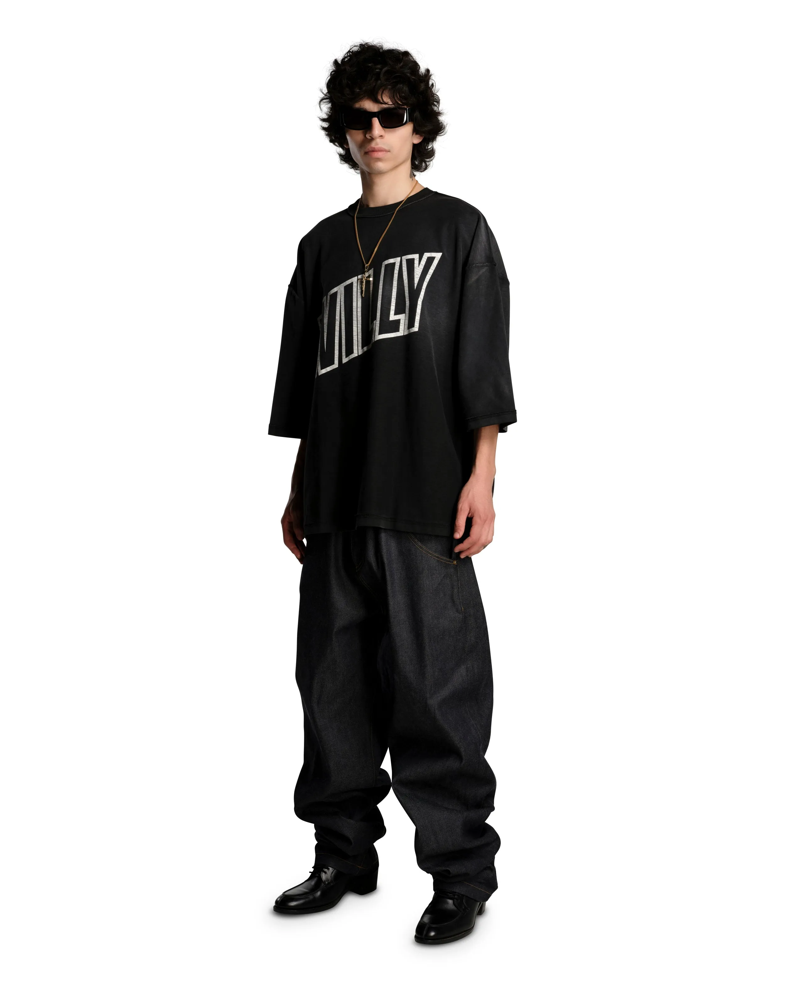 'WILLY' INSIDE OUT BUFFALO TEE - BLACK sold by Willy Chavarria product image thumbnail 5