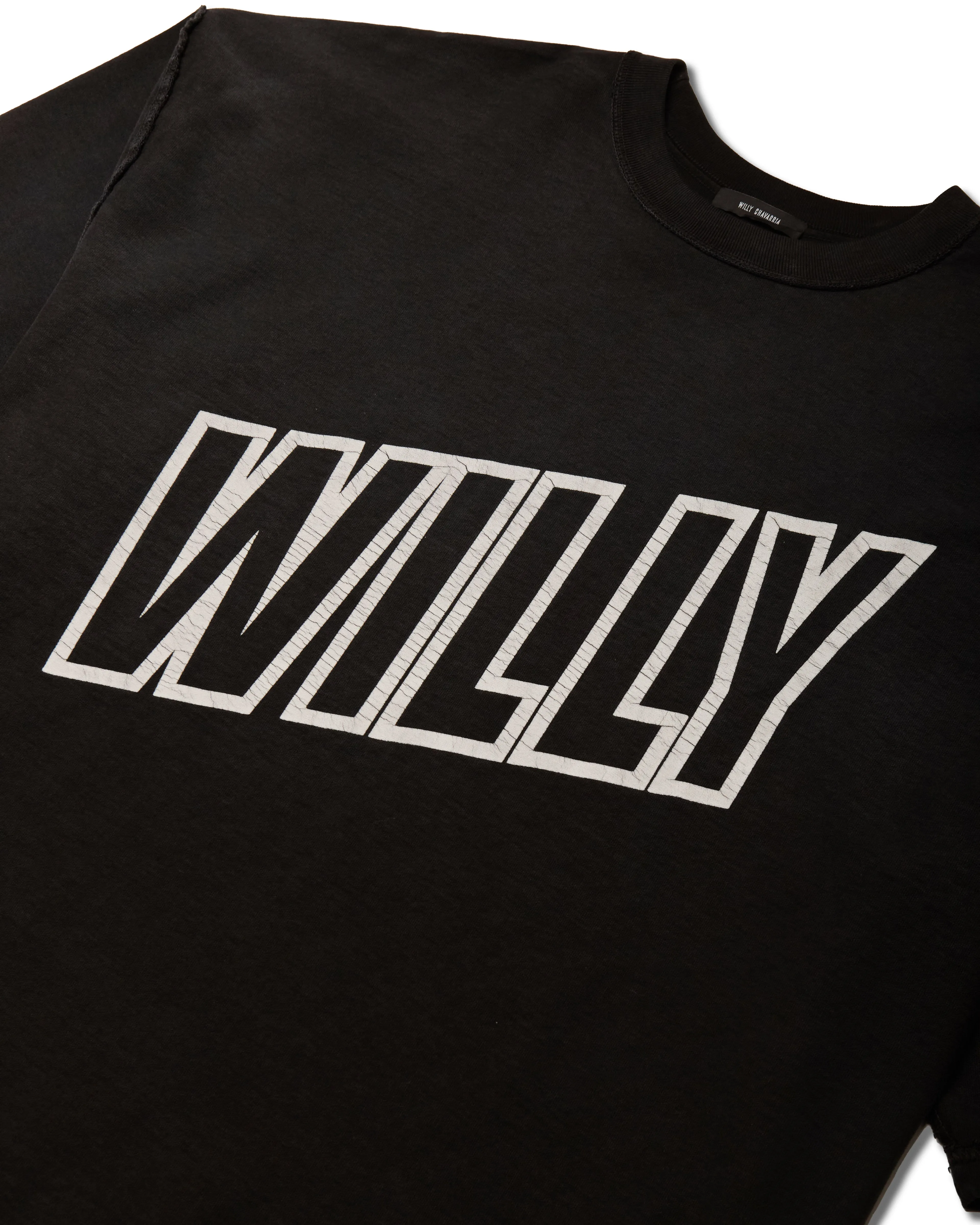 'WILLY' INSIDE OUT BUFFALO TEE - BLACK sold by Willy Chavarria product image thumbnail 4