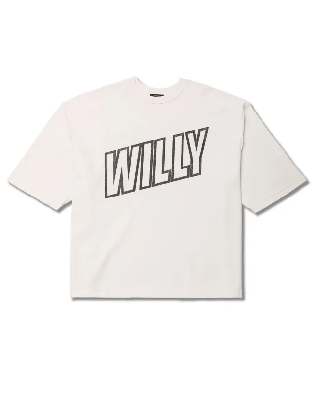 'WILLY' INSIDE OUT BUFFALO TEE - WHITE sold by Willy Chavarria