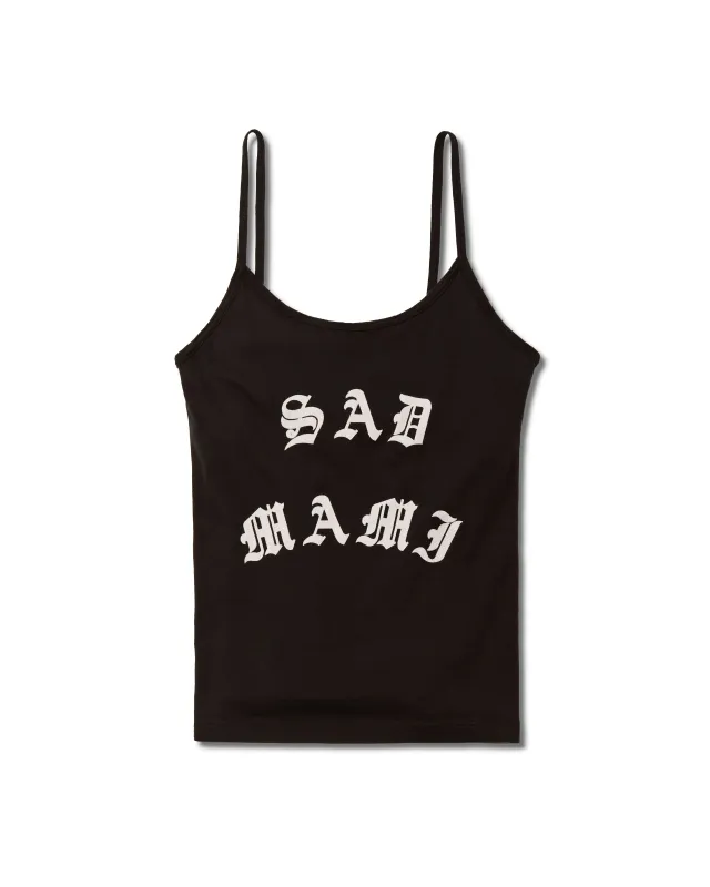 SAD MAMI CHOLITA TANK - BLACK made by Willy Chavarria