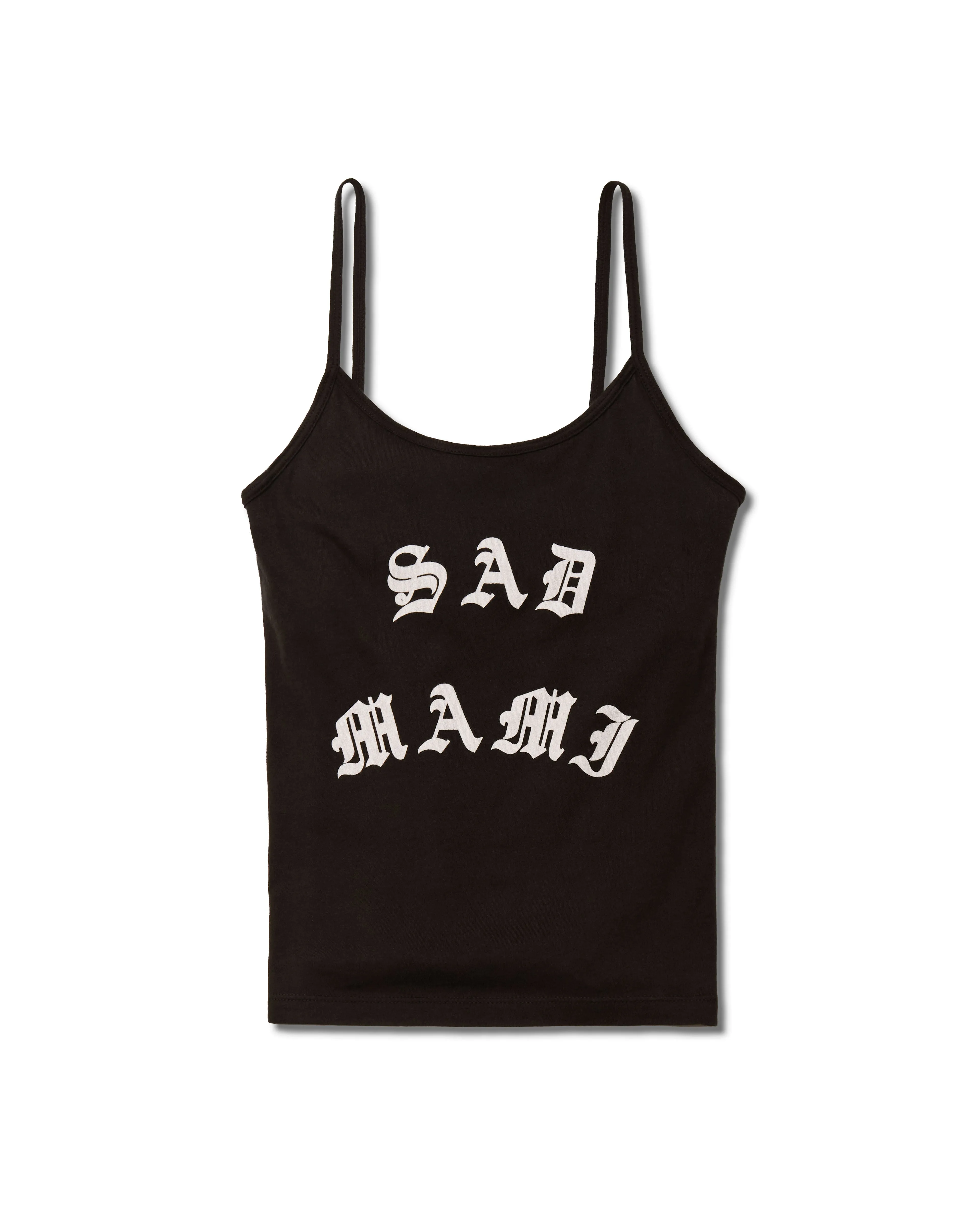 SAD MAMI CHOLITA TANK - BLACK sold by Willy Chavarria
