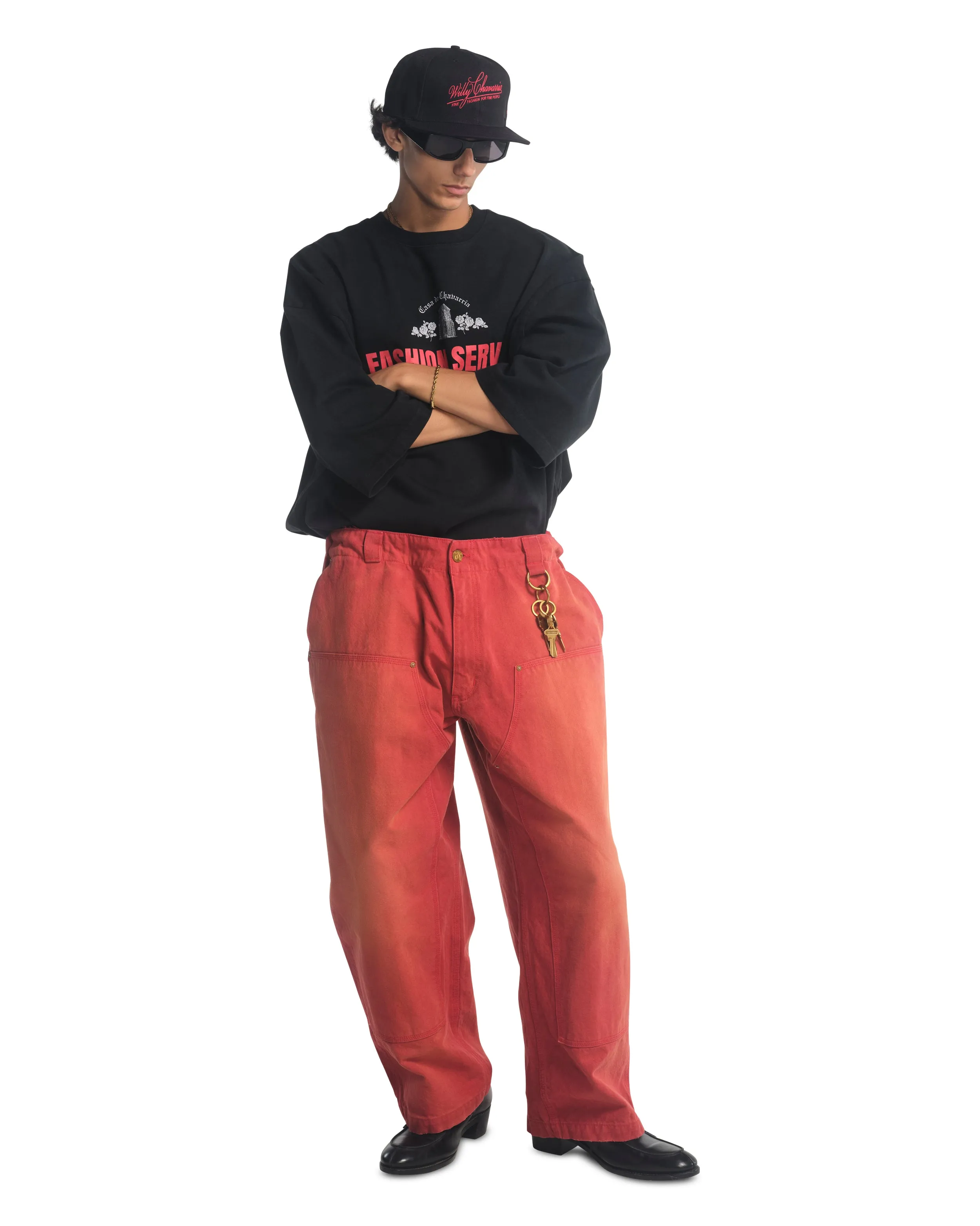 WORKWEAR TOLUCA PANT - RED sold by Willy Chavarria product image thumbnail 3