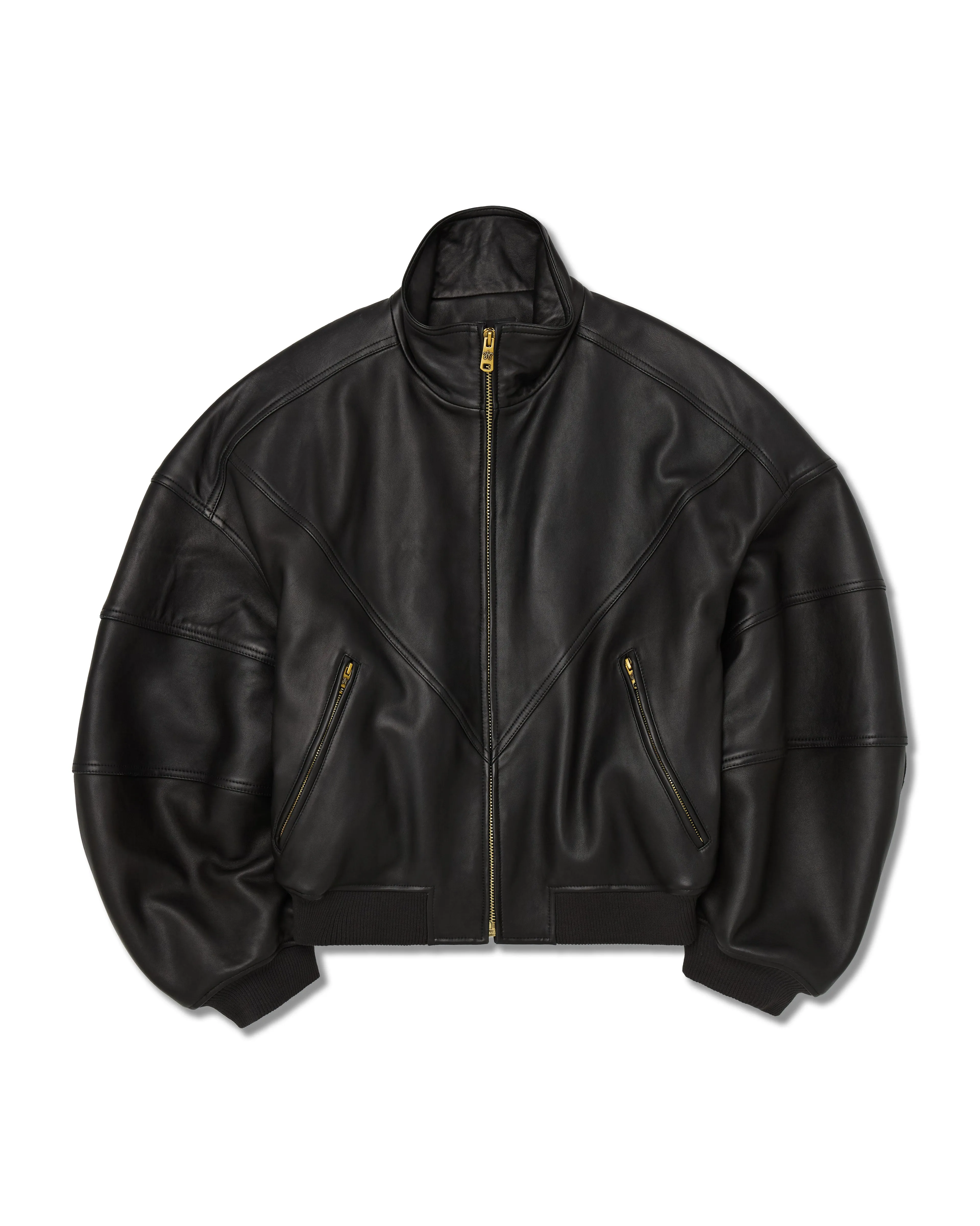 RUFF RIDER LEATHER JACKET - BLACK sold by Willy Chavarria