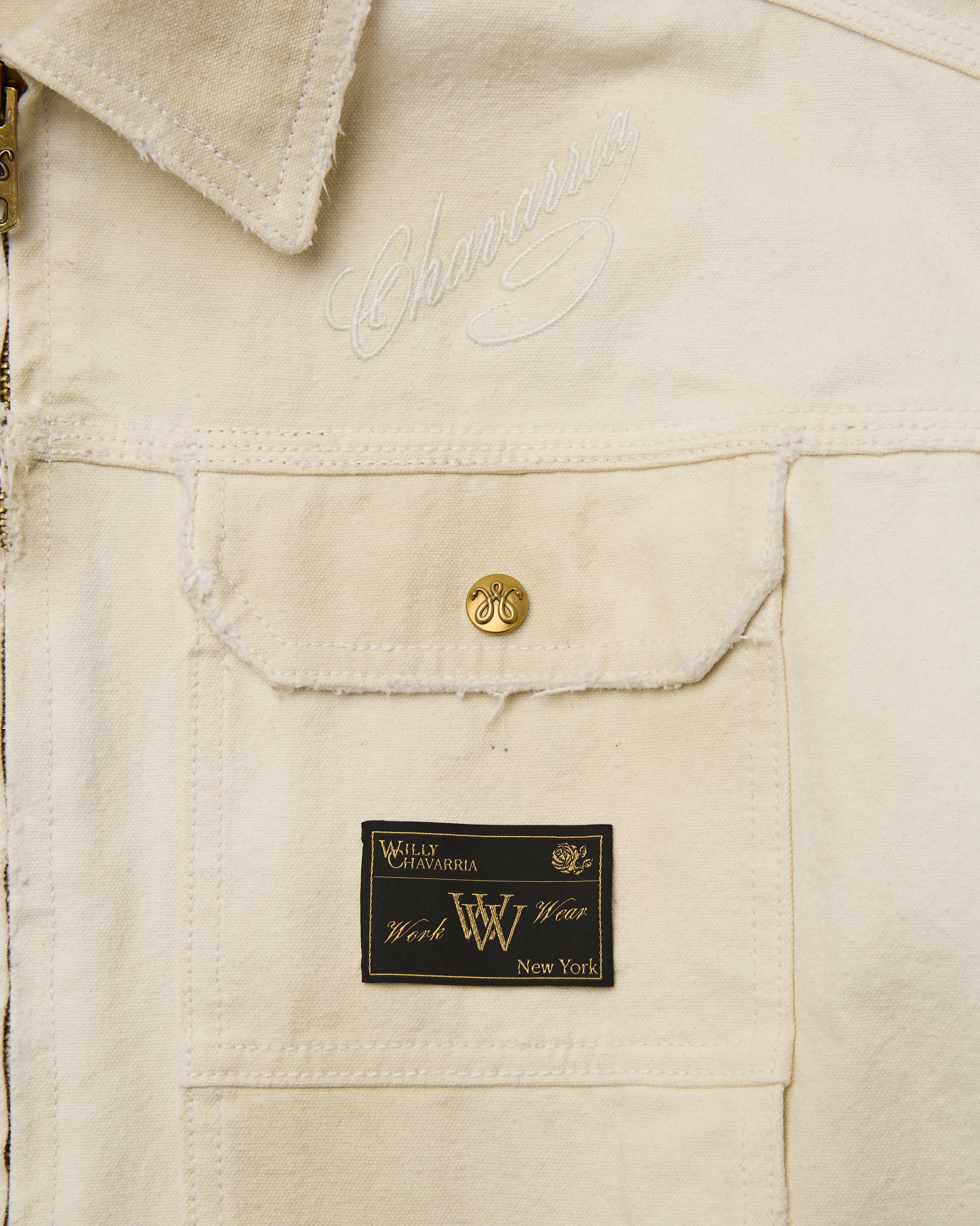 STOCKTON WORK JACKET - WHITE sold by Willy Chavarria product image thumbnail 4