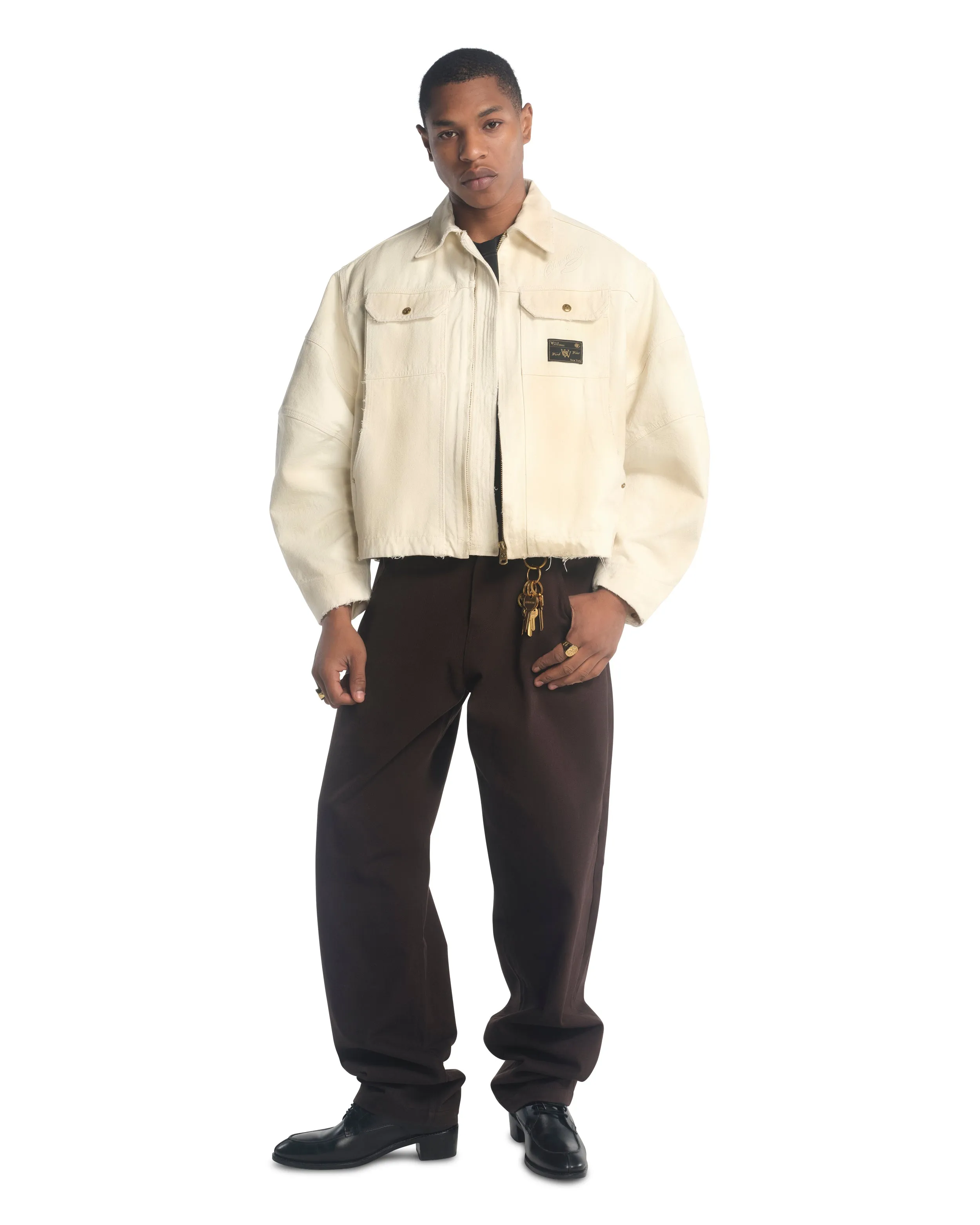 STOCKTON WORK JACKET - WHITE sold by Willy Chavarria product image thumbnail 3