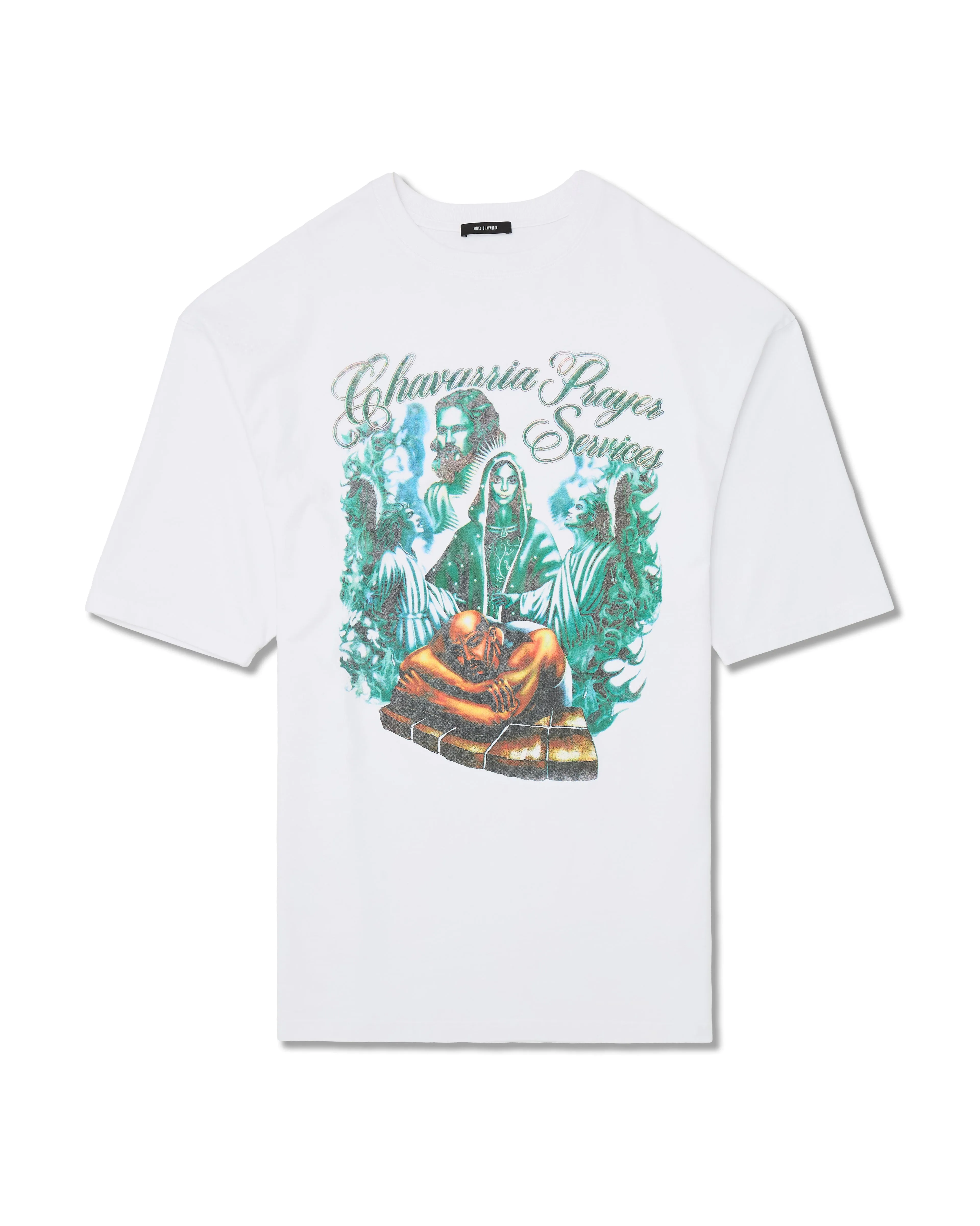 CHAVARRIA PRAYER SERVICES NORTHSIDER TEE - WHITE sold by Willy Chavarria