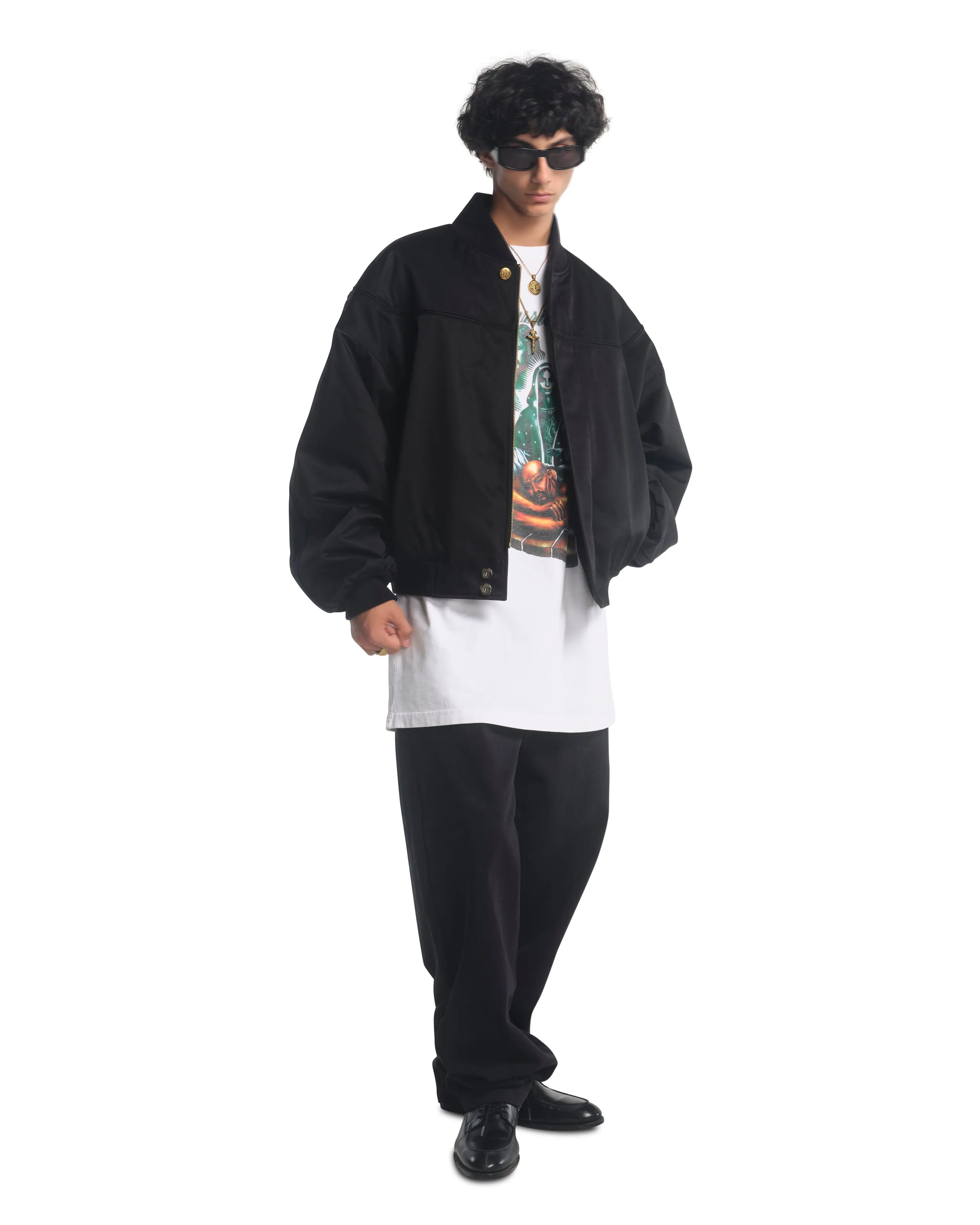 GAS STATION BOMBER - BLACK sold by Willy Chavarria product image thumbnail 3