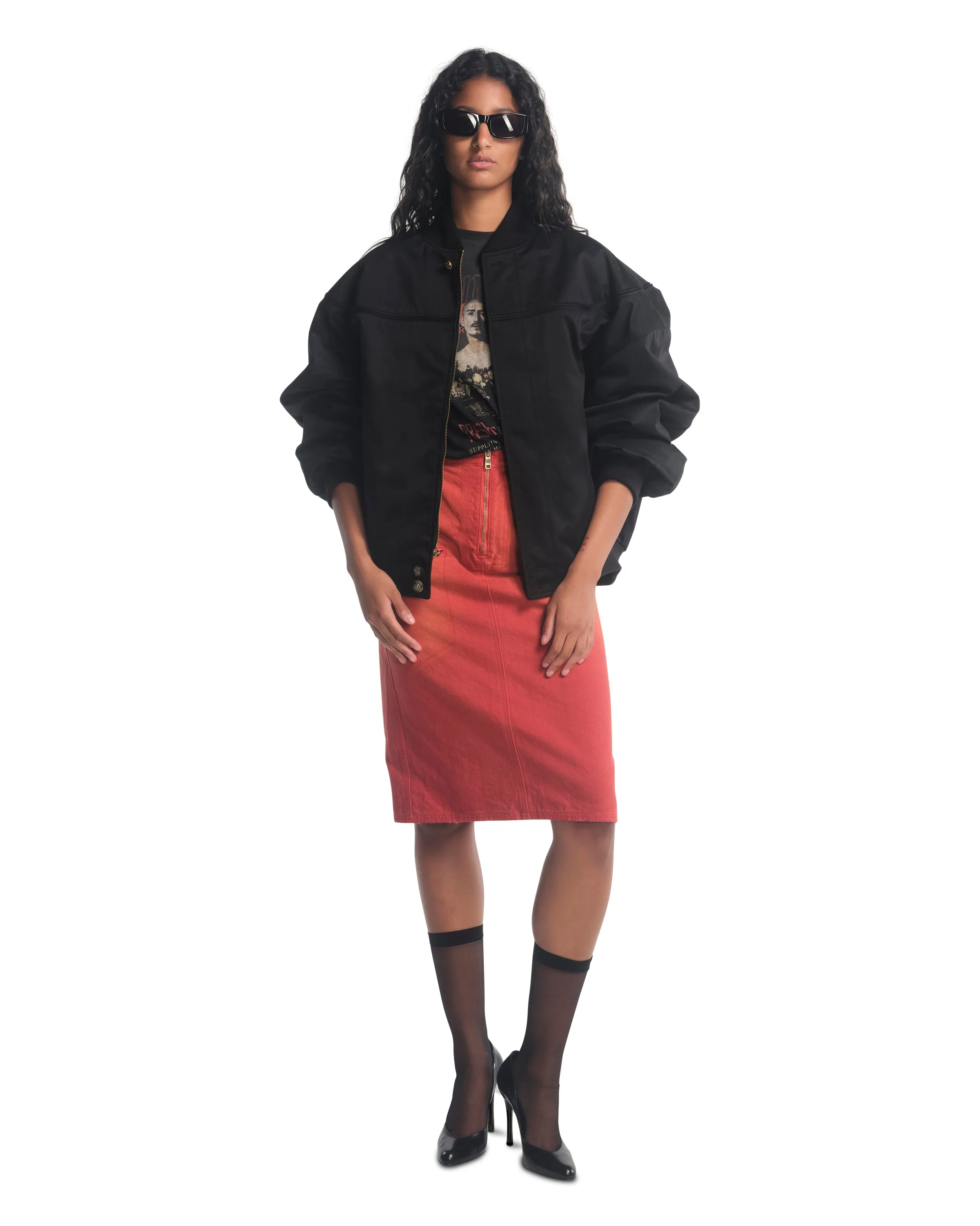 GAS STATION BOMBER - BLACK sold by Willy Chavarria product image thumbnail 4