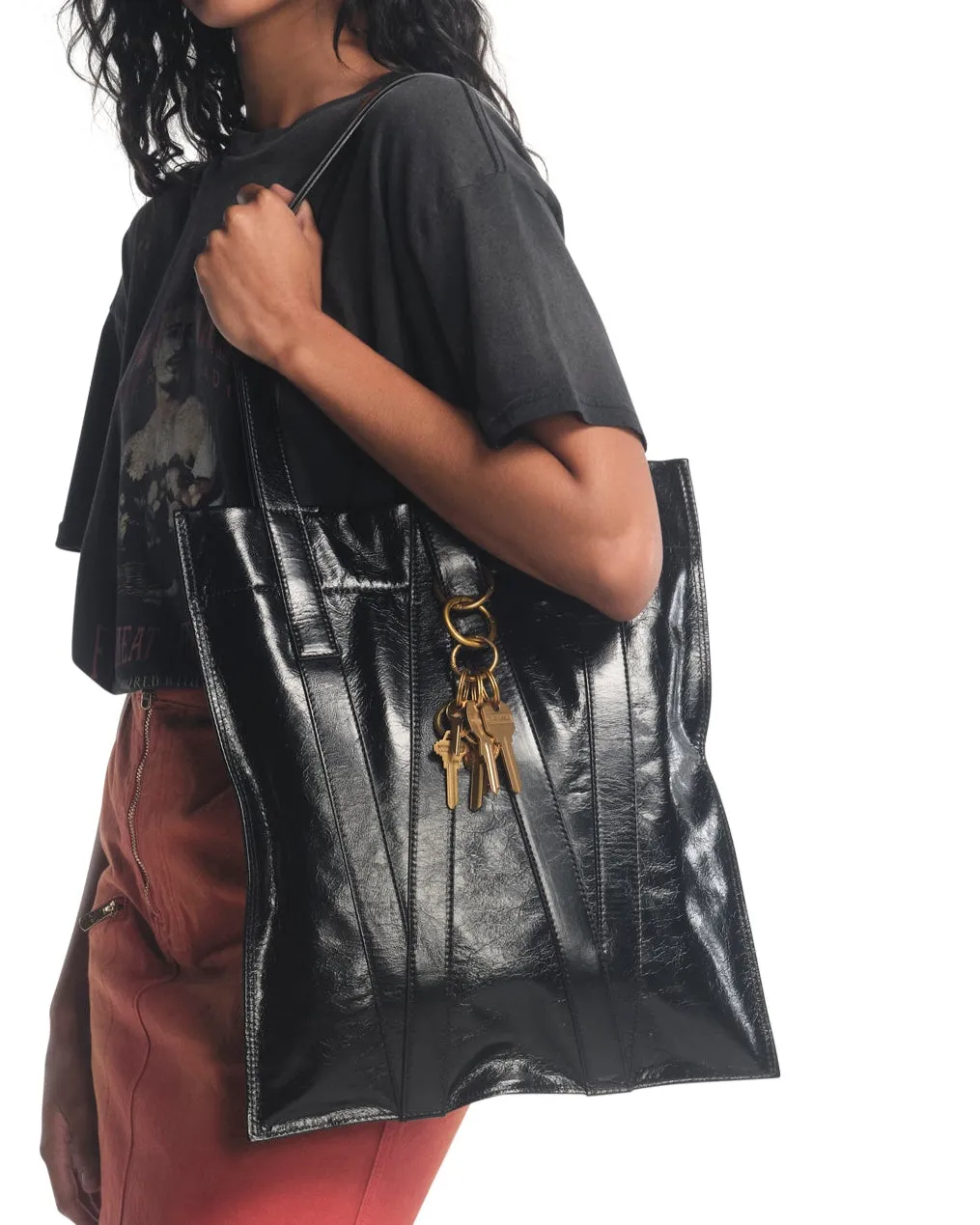 W TOTE BAG - BLACK sold by Willy Chavarria product image thumbnail 5