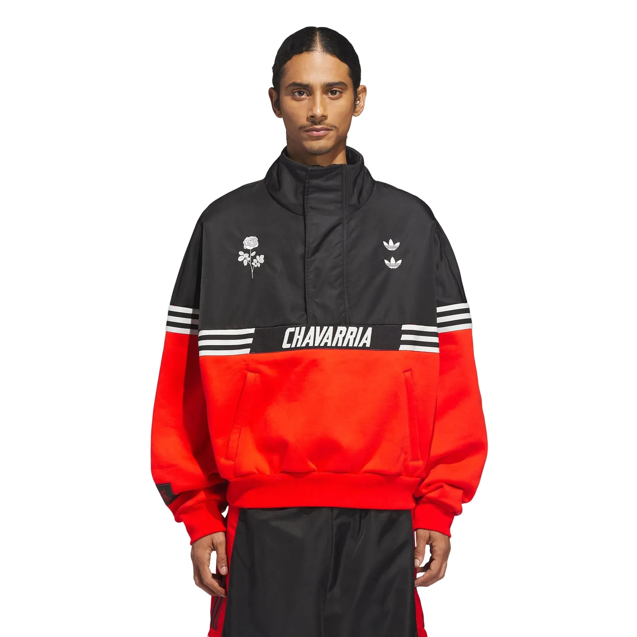 ADIDAS X WC HALFZIP PULLOVER-BLACK/RED sold by Willy Chavarria product image thumbnail 3