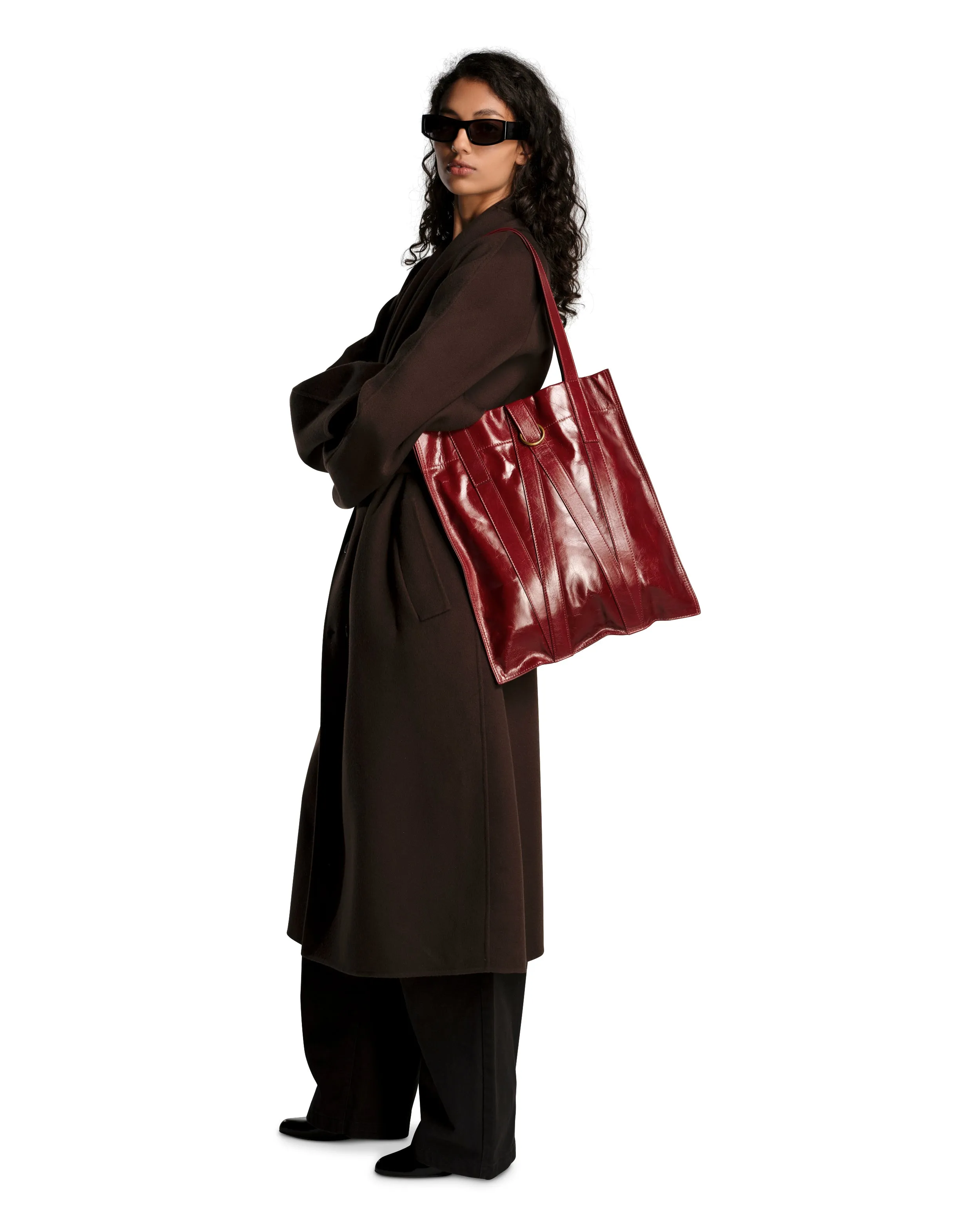 W TOTE BAG - BORDEAUX sold by Willy Chavarria product image thumbnail 4