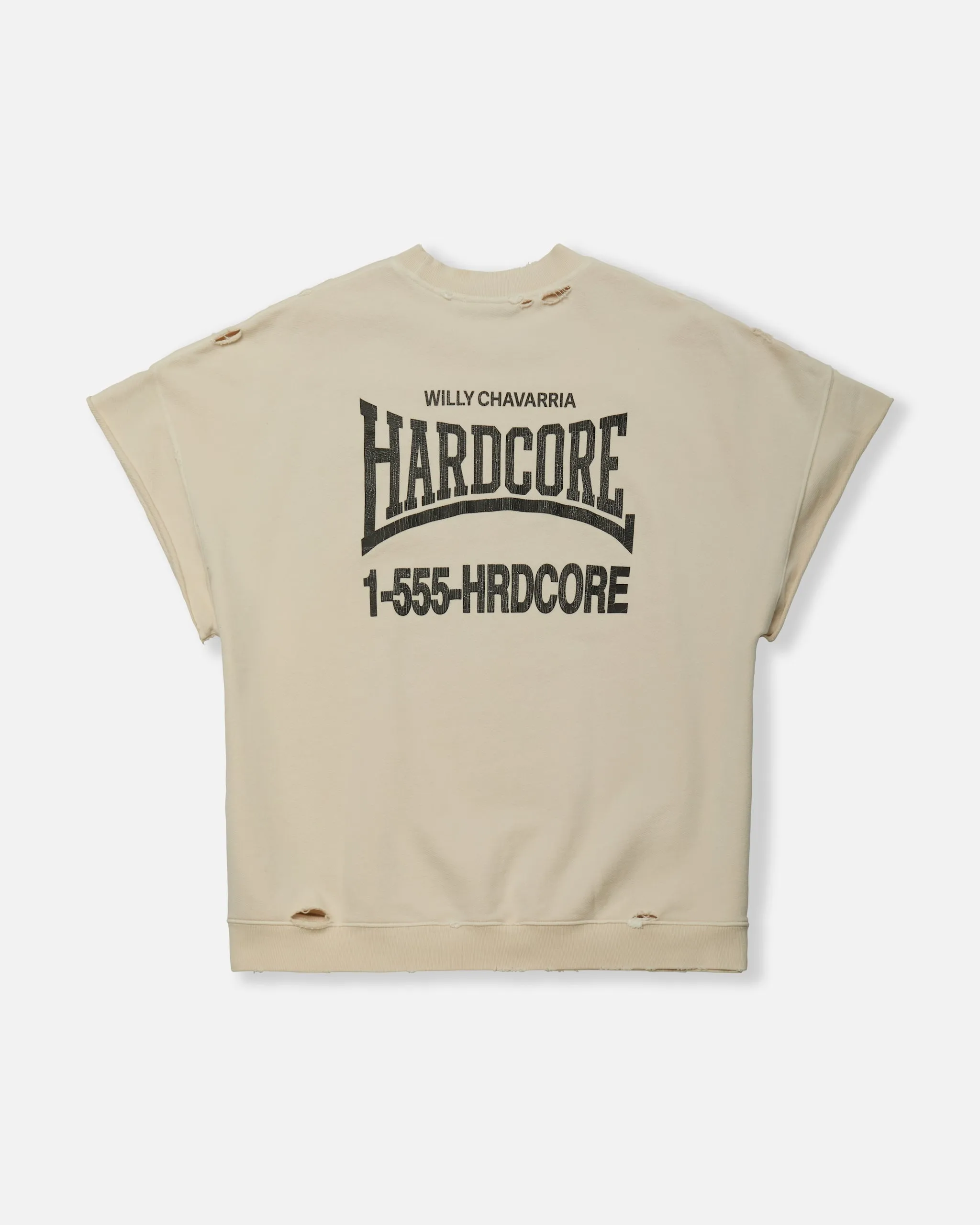 "HARDCORE" - MUSCLE TEE - SNOW WHITE sold by Willy Chavarria product image thumbnail 2