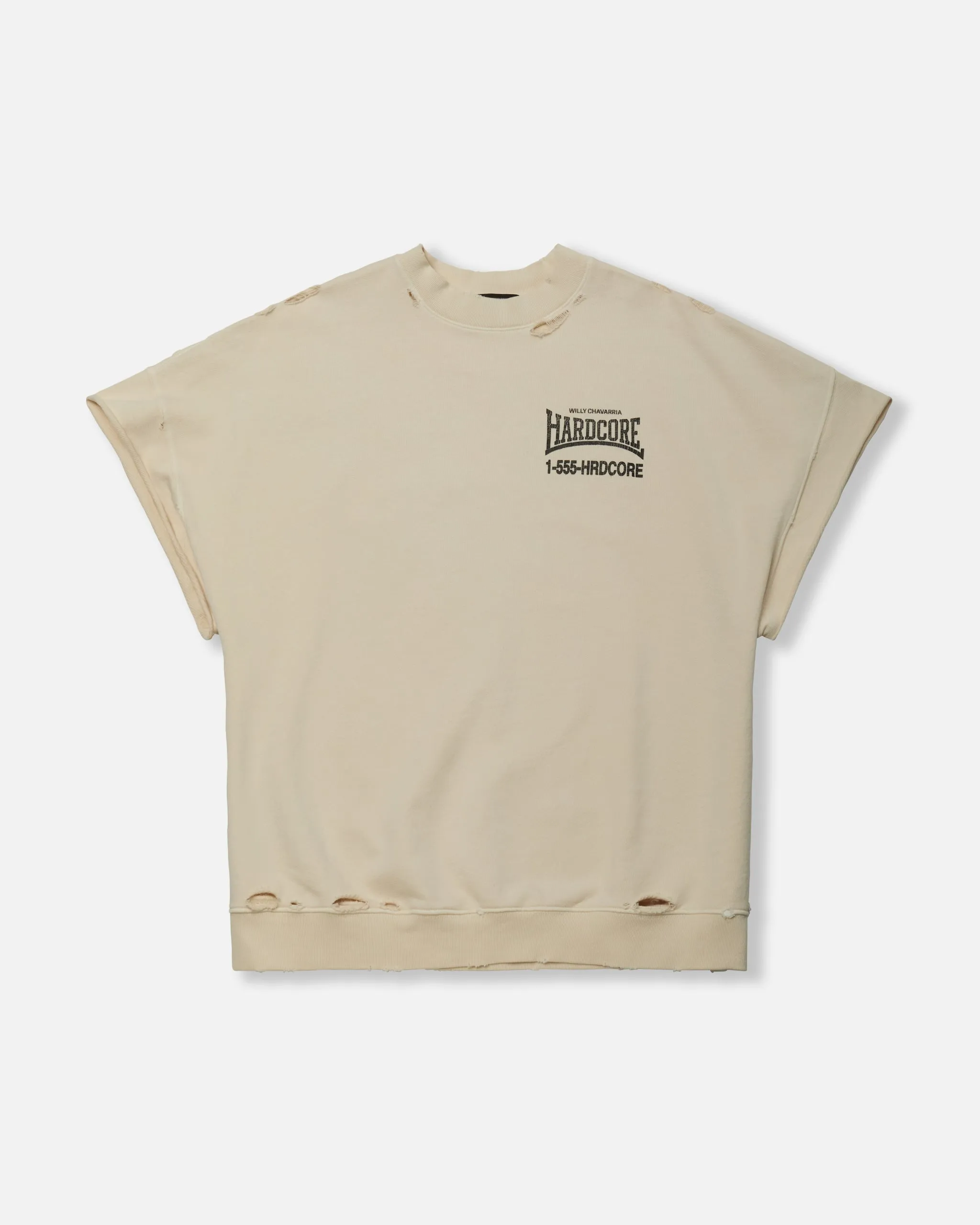 "HARDCORE" - MUSCLE TEE - SNOW WHITE sold by Willy Chavarria