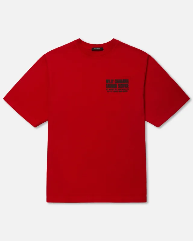 "FASHION SERVICES" - STANDARD TEE - RED HOT made by Willy Chavarria