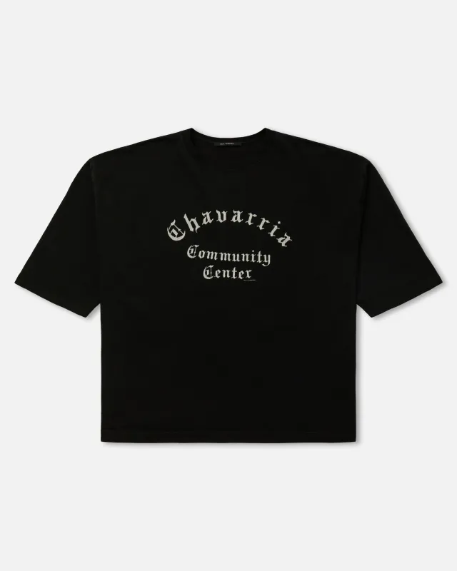 CHAVARRIA COMMUNITY CENTER - BUFFALO TEE - BLACK BEAUTY made by Willy Chavarria