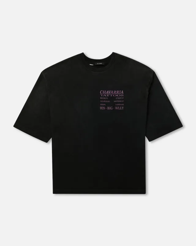 WILLY TATTOO - BUFFALO TEE - BLACK BEAUTY made by Willy Chavarria