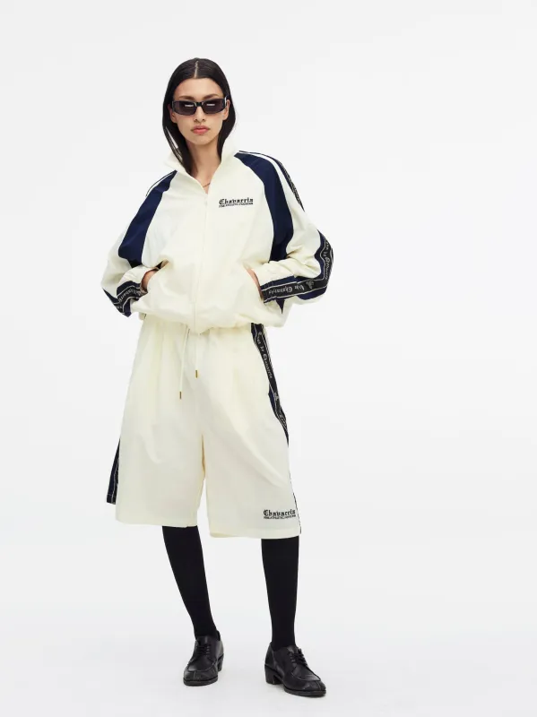 CASA DE CHAVARRIA TAPE JACKET - BLK/WHT sold by Willy Chavarria