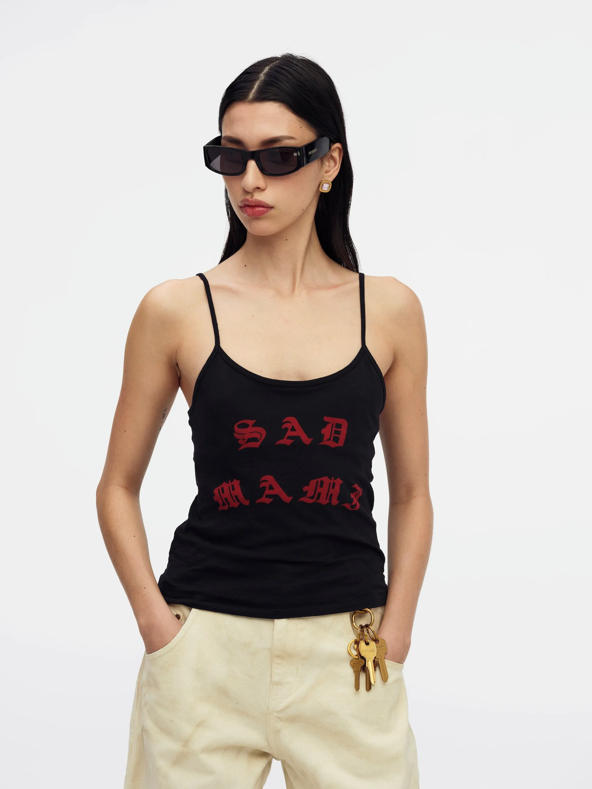 SAD MAMI CHOLITA TANK - BLACK BEAUTY sold by Willy Chavarria product image thumbnail 3