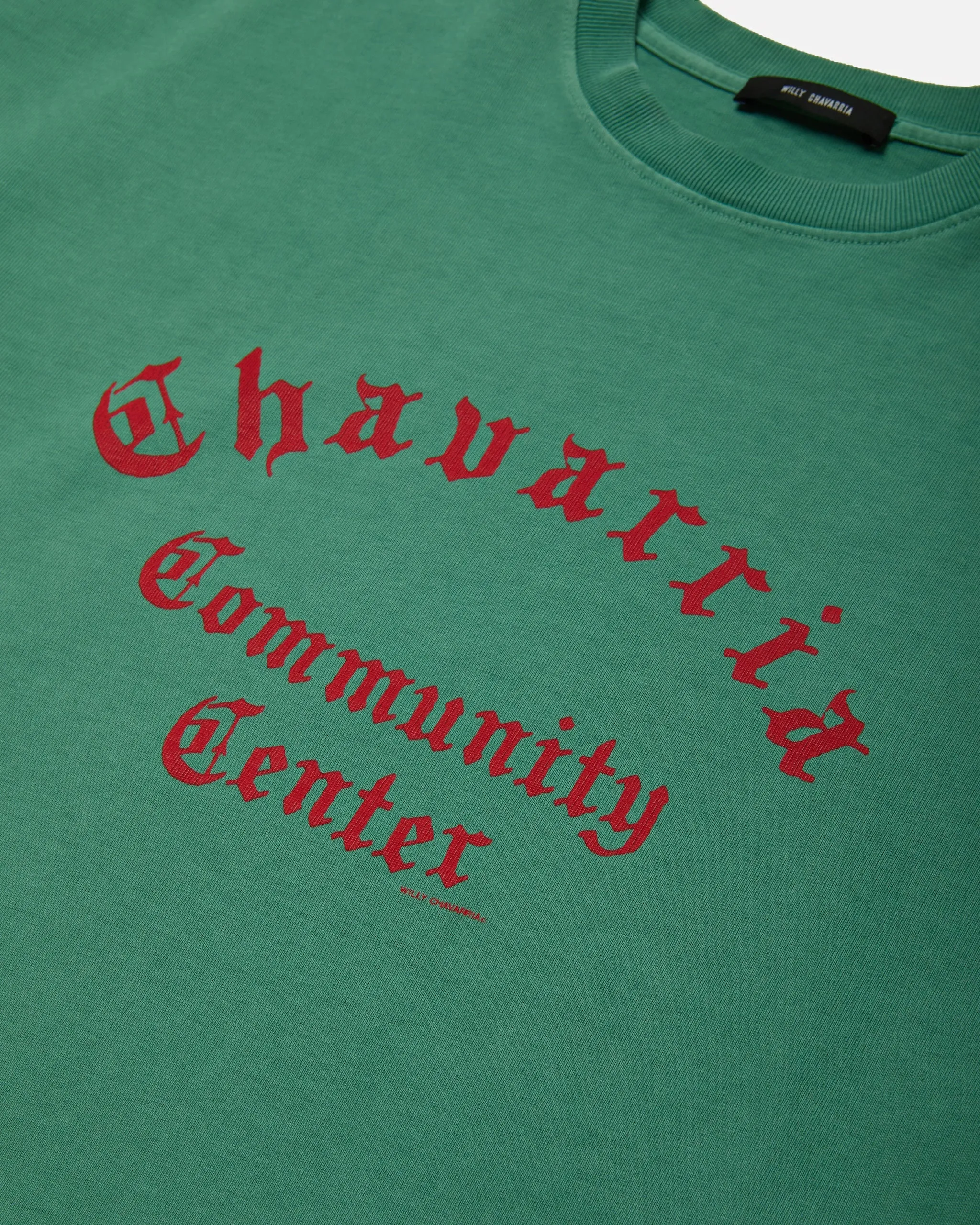 CHAVARRIA COMMUNITY CENTER - BUFFALO TEE - UNI. GRN sold by Willy Chavarria product image thumbnail 5