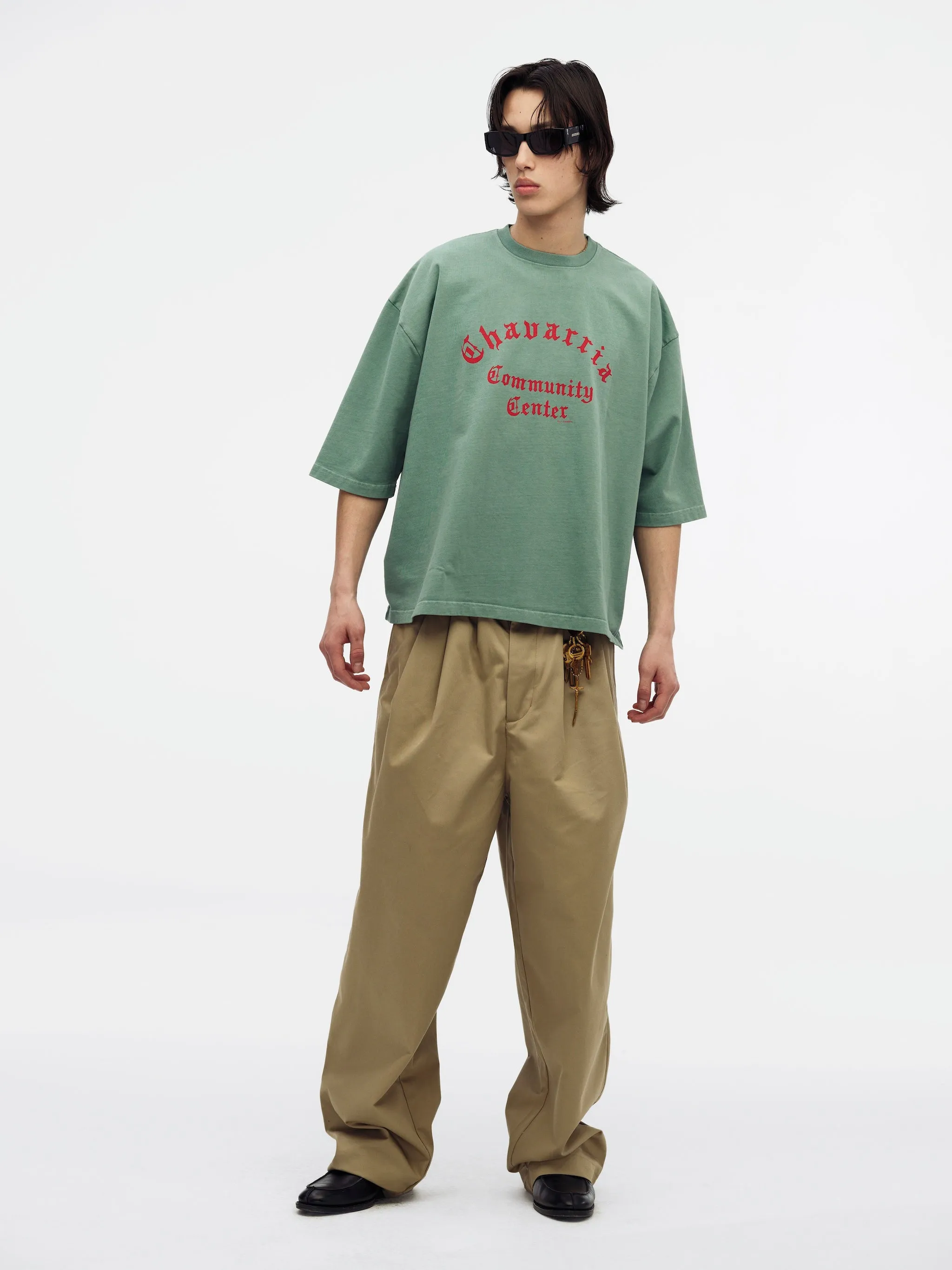 CHAVARRIA COMMUNITY CENTER - BUFFALO TEE - UNI. GRN sold by Willy Chavarria product image thumbnail 3