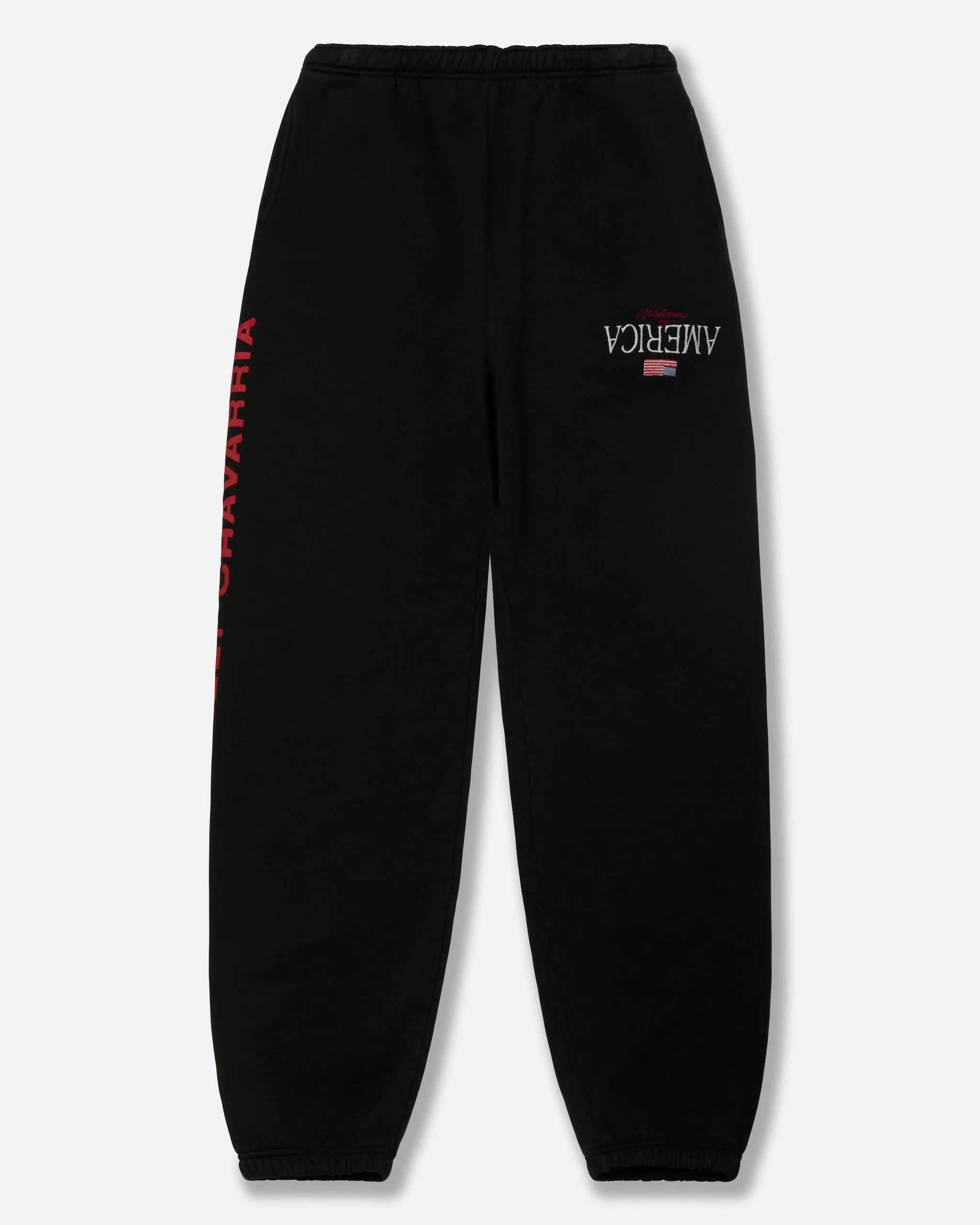 WELCOME TO AMERICA SWEATPANT - BLACK BEAUTY sold by Willy Chavarria