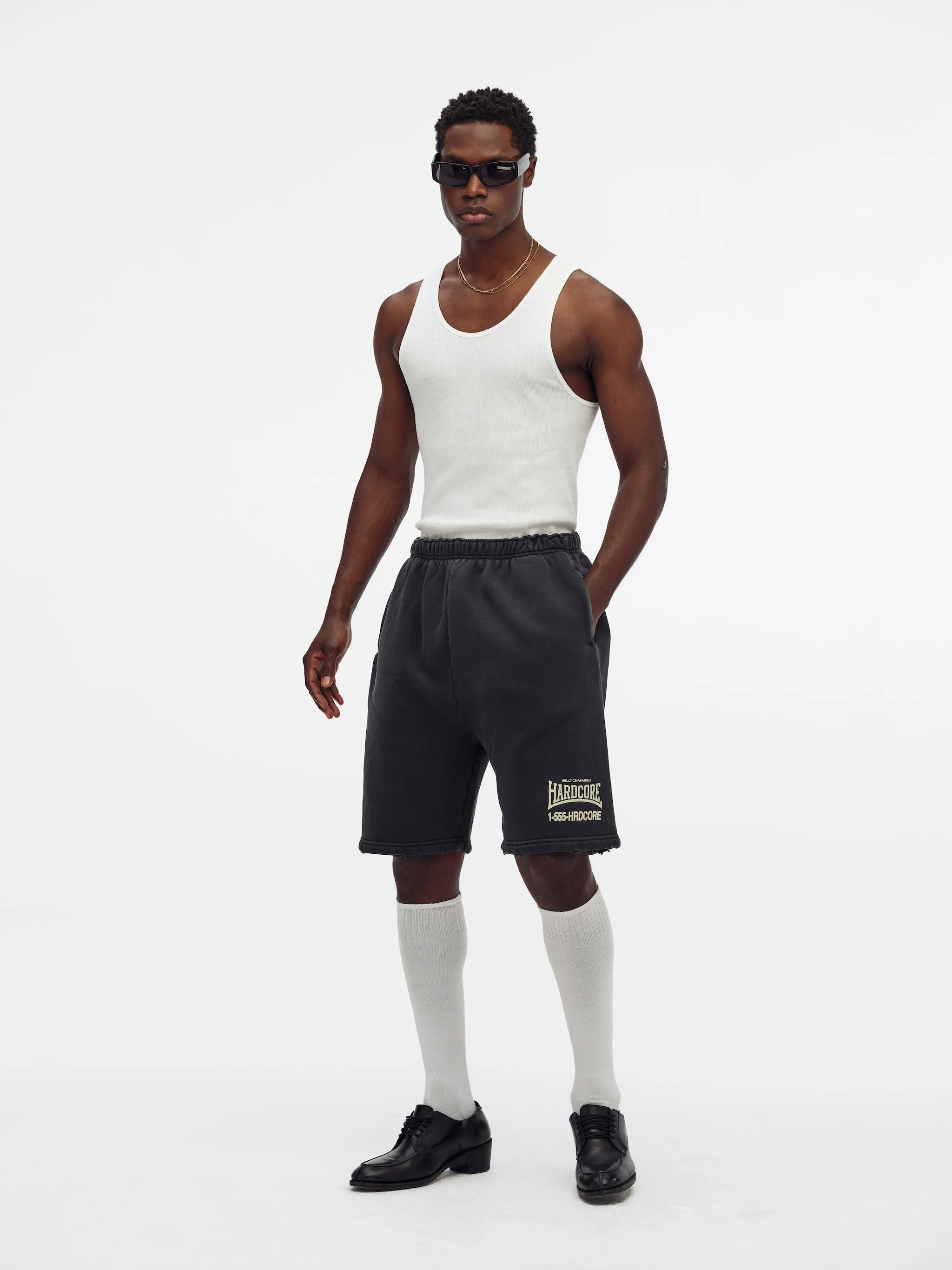 HARDCORE BUFFALO SWEATSHORT - BLACK BEAUTY sold by Willy Chavarria product image thumbnail 3