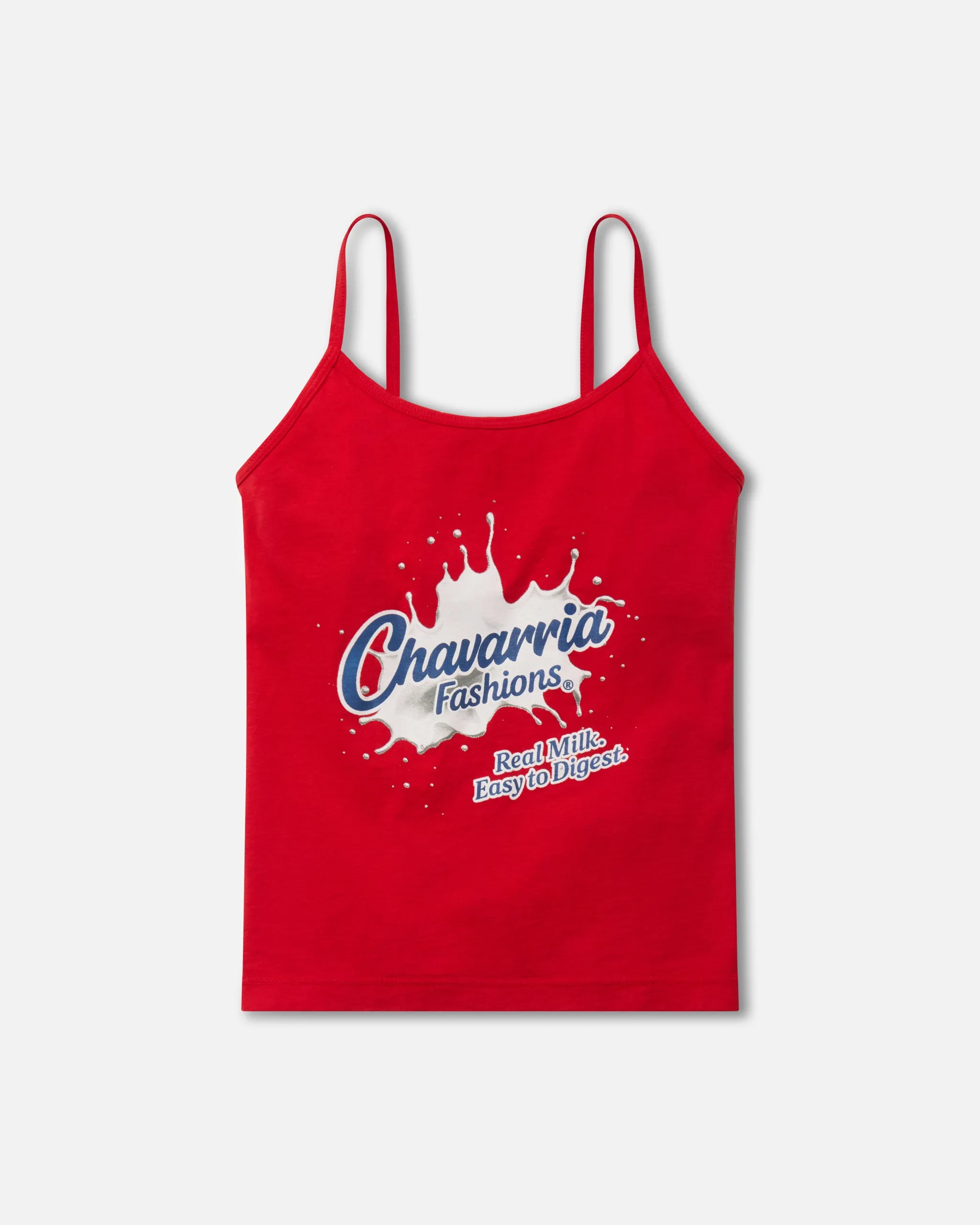 WILLY LECHE CHOLITA TANK - RED HOT sold by Willy Chavarria