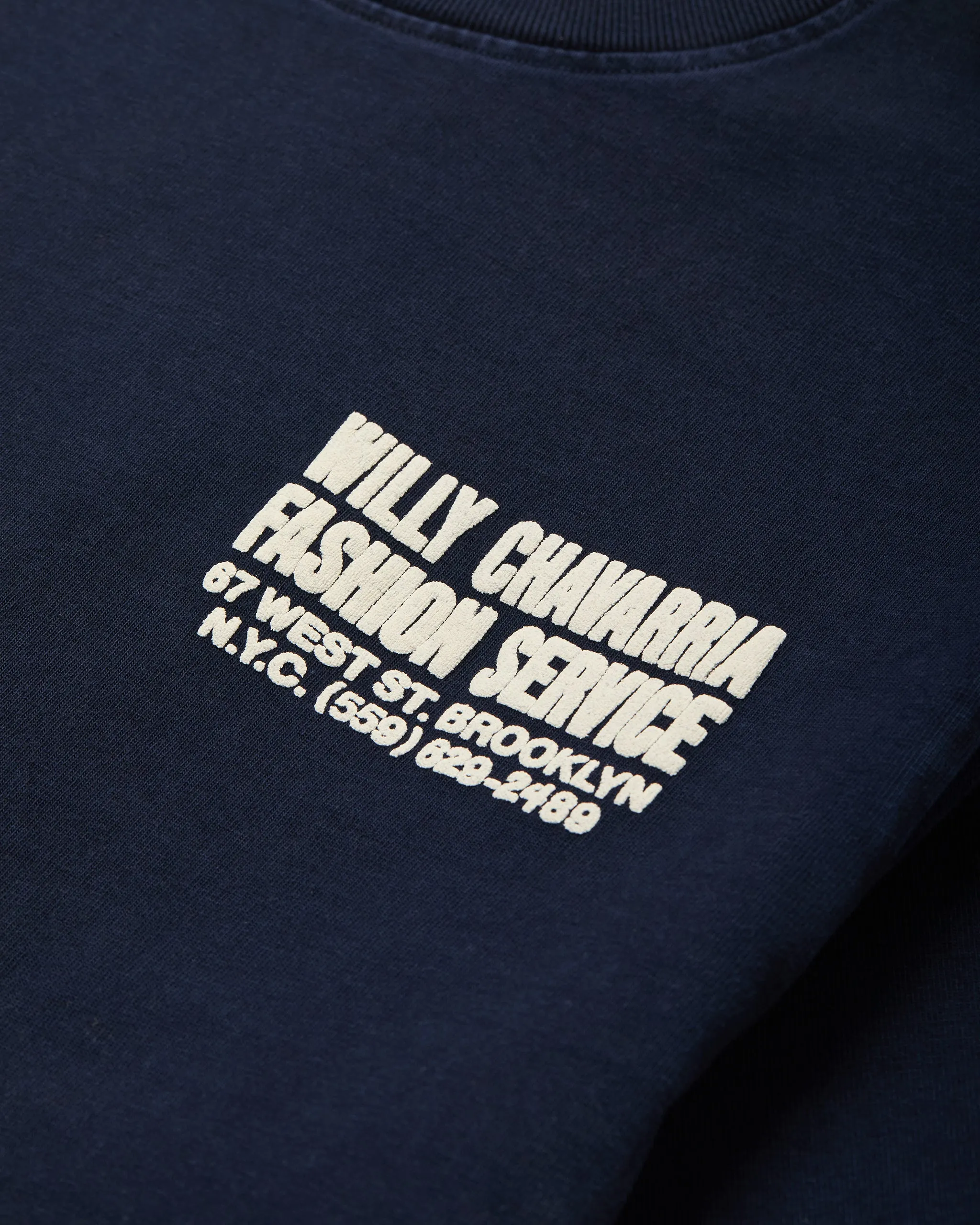 FASHION SERVICES STANDARD TEE - PEACOAT sold by Willy Chavarria product image thumbnail 3
