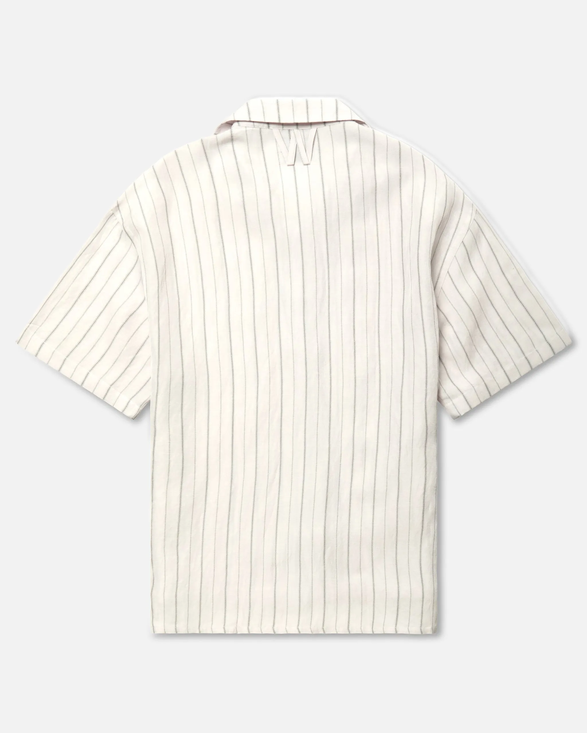 CAMP COLLAR SS SHIRT - WHT/BLK STRIPE sold by Willy Chavarria product image thumbnail 2