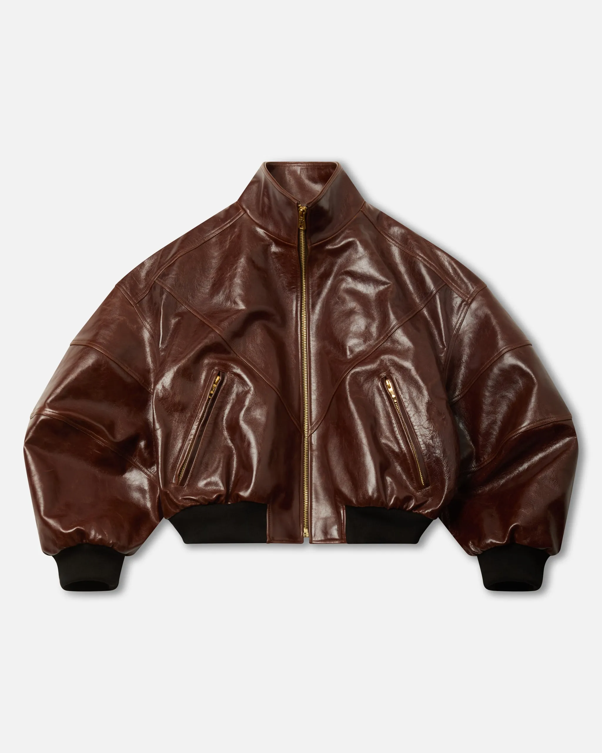 LTHR RUFF RIDER JACKETS - CHOCO sold by Willy Chavarria product image thumbnail 3