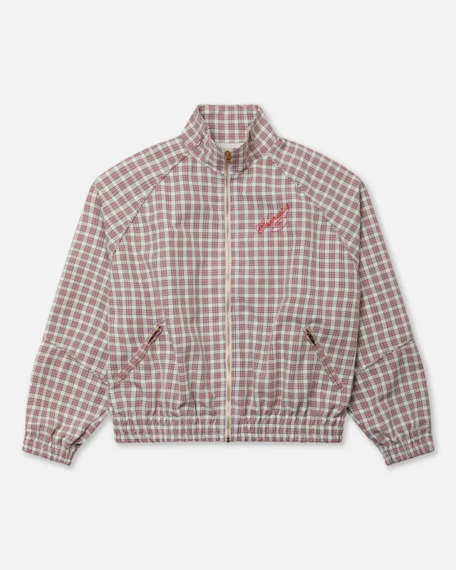 RUFF RIDER TRACK JKT - RED/WHITE PICNIC PLAID made by Willy Chavarria