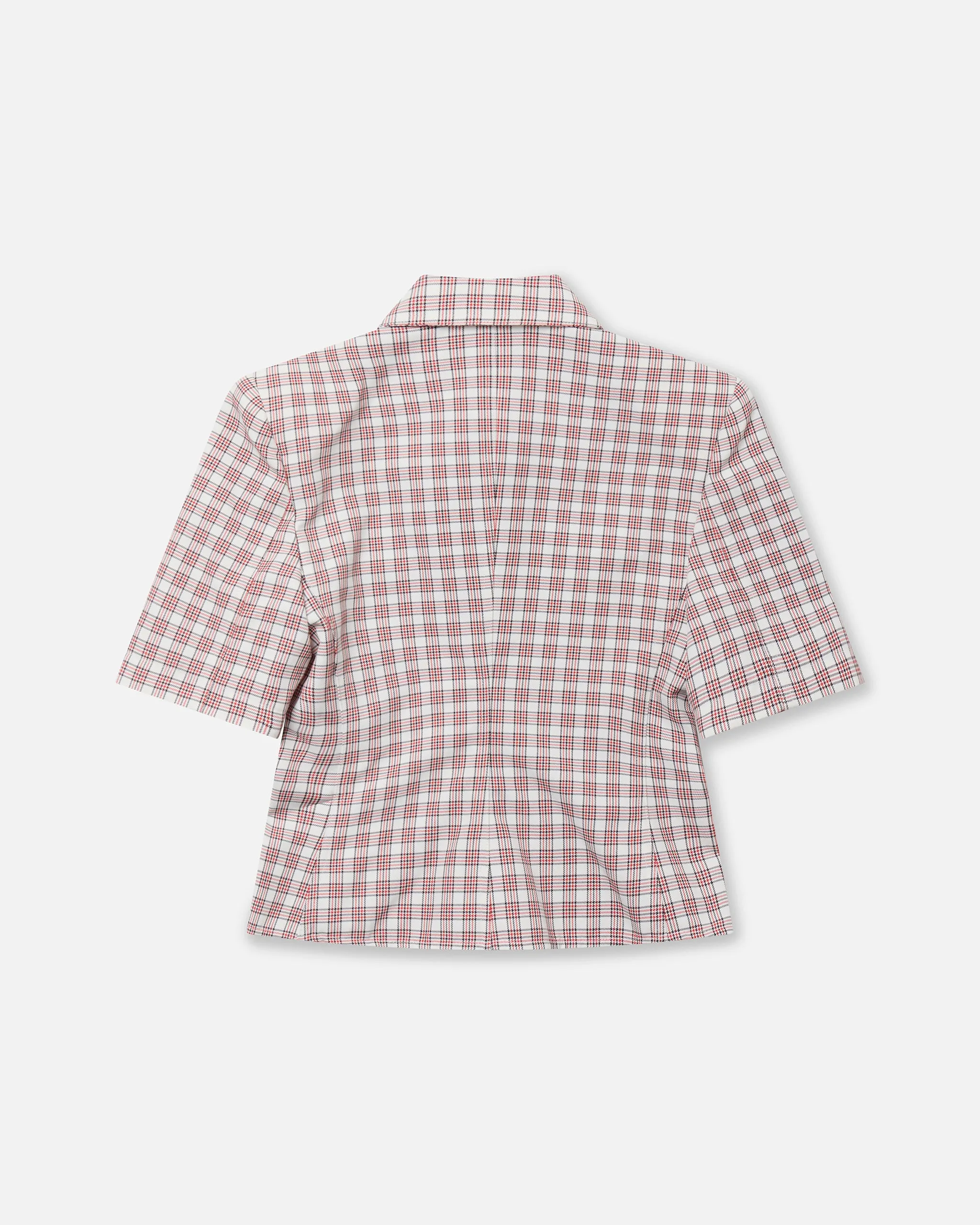 CHAVELA S/S SHIRT - RED/WHT PLAID sold by Willy Chavarria product image thumbnail 2