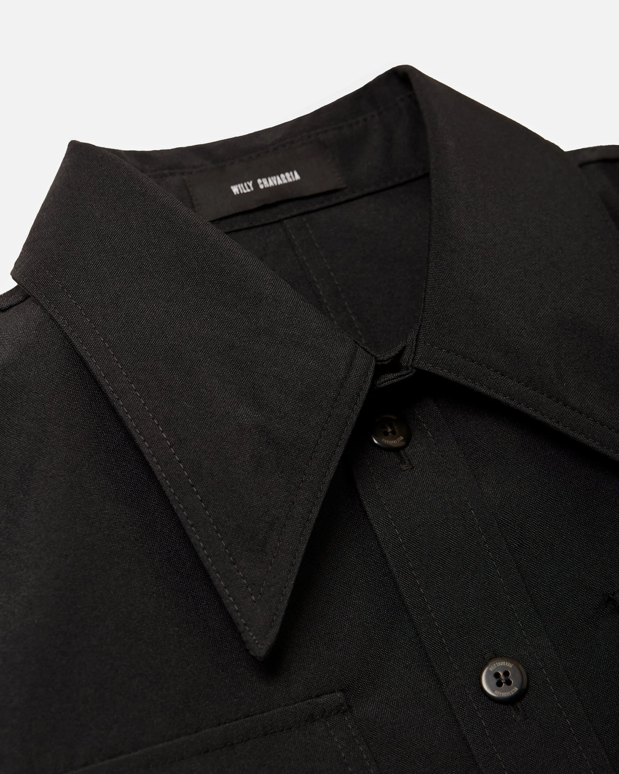 CHAVELA S/S SHIRT - BLK sold by Willy Chavarria product image thumbnail 3