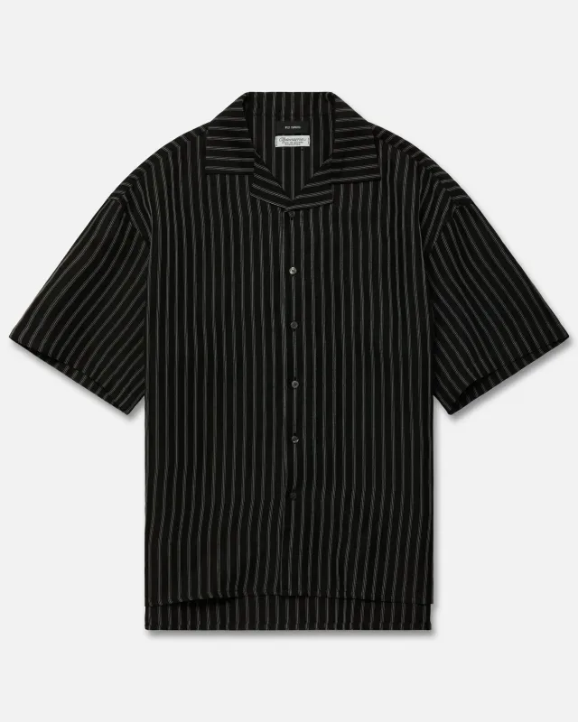 CAMP COLLAR SS SHIRT - BLK/WHITE made by Willy Chavarria