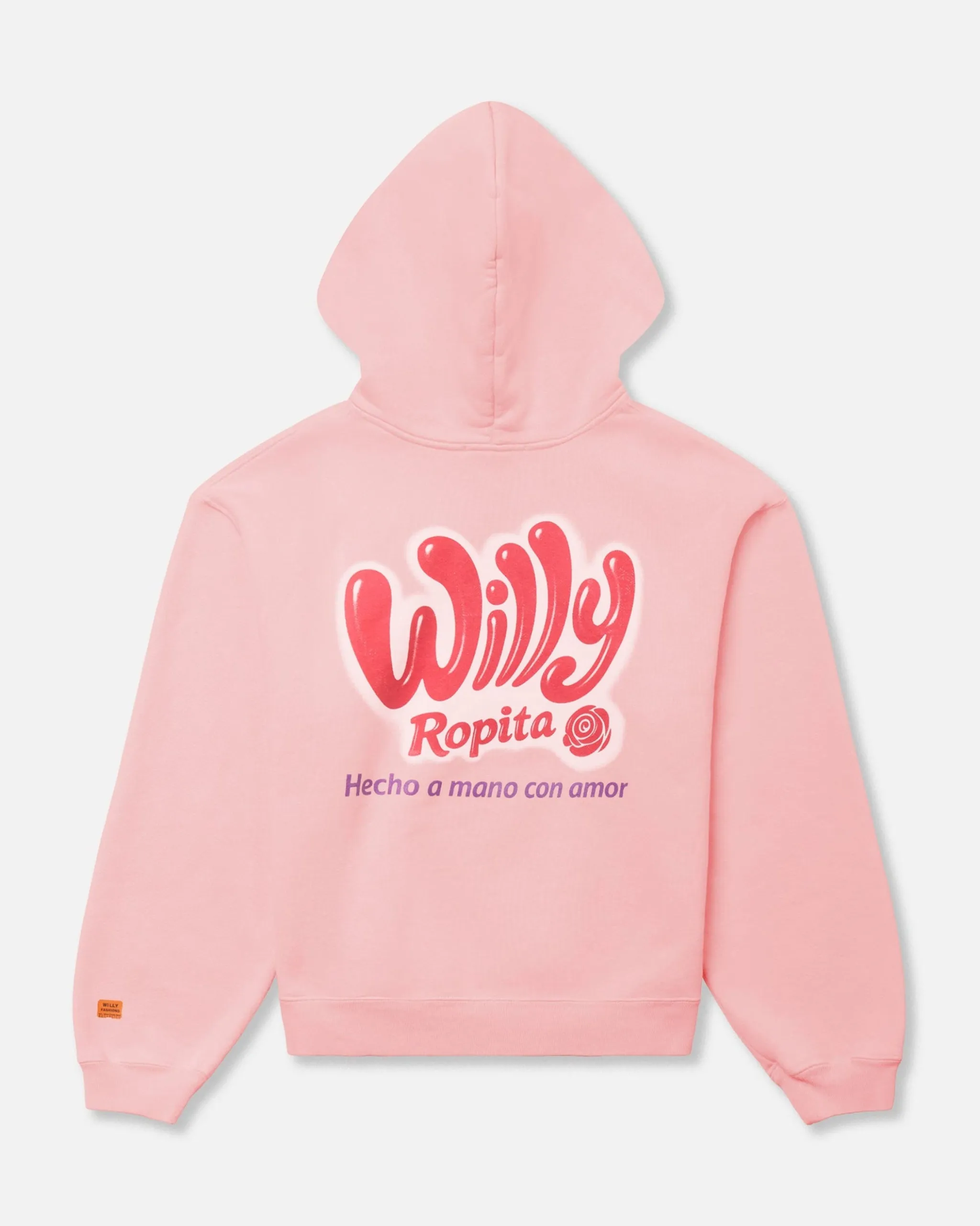 WILLY ROPITA SHRUNKEN ZIP-THROUGH HOODIE - CHICLE sold by Willy Chavarria product image thumbnail 2