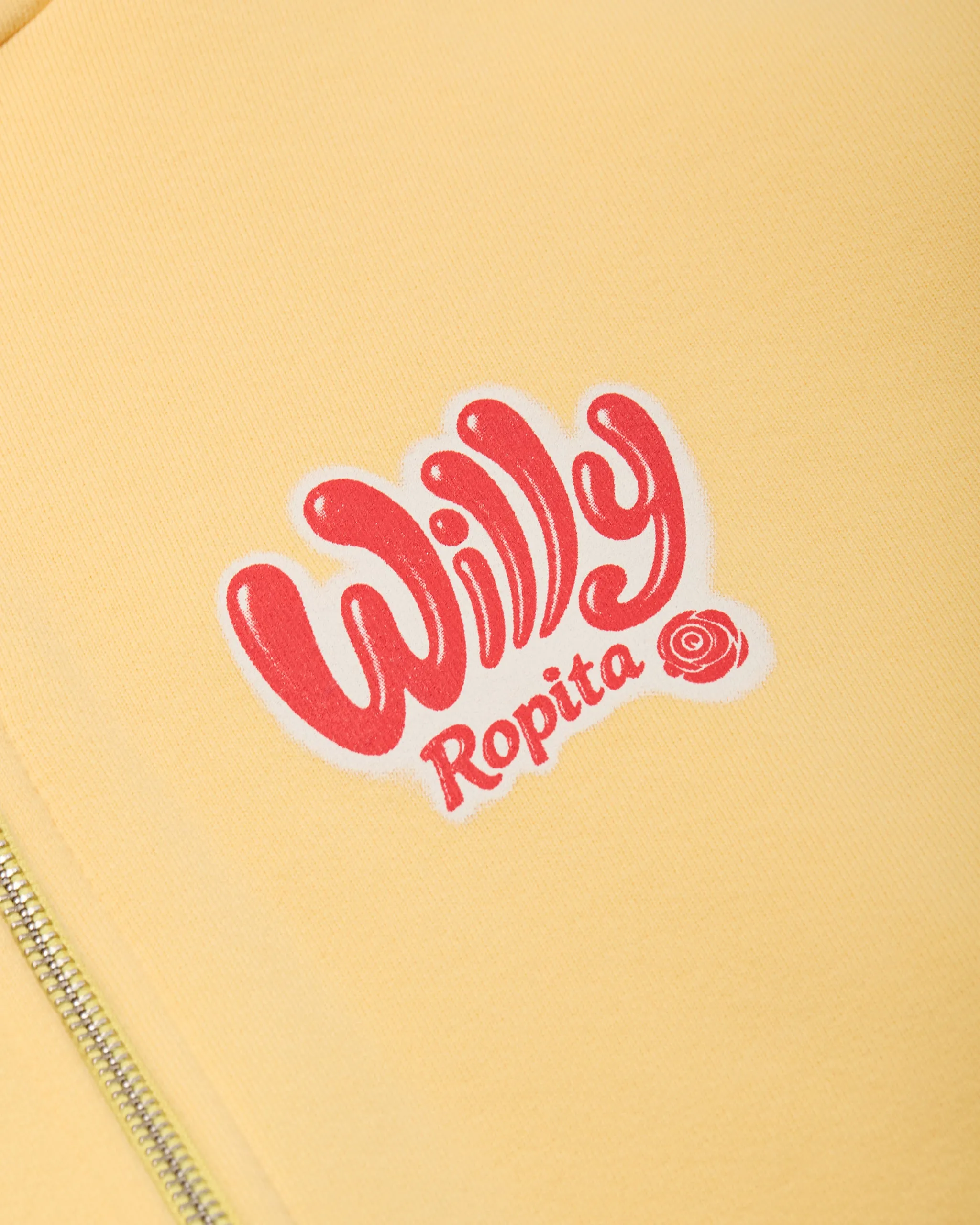 WILLY ROPITA SHRUNKEN ZIP-THROUGH HOODIE - BTTR sold by Willy Chavarria product image thumbnail 3