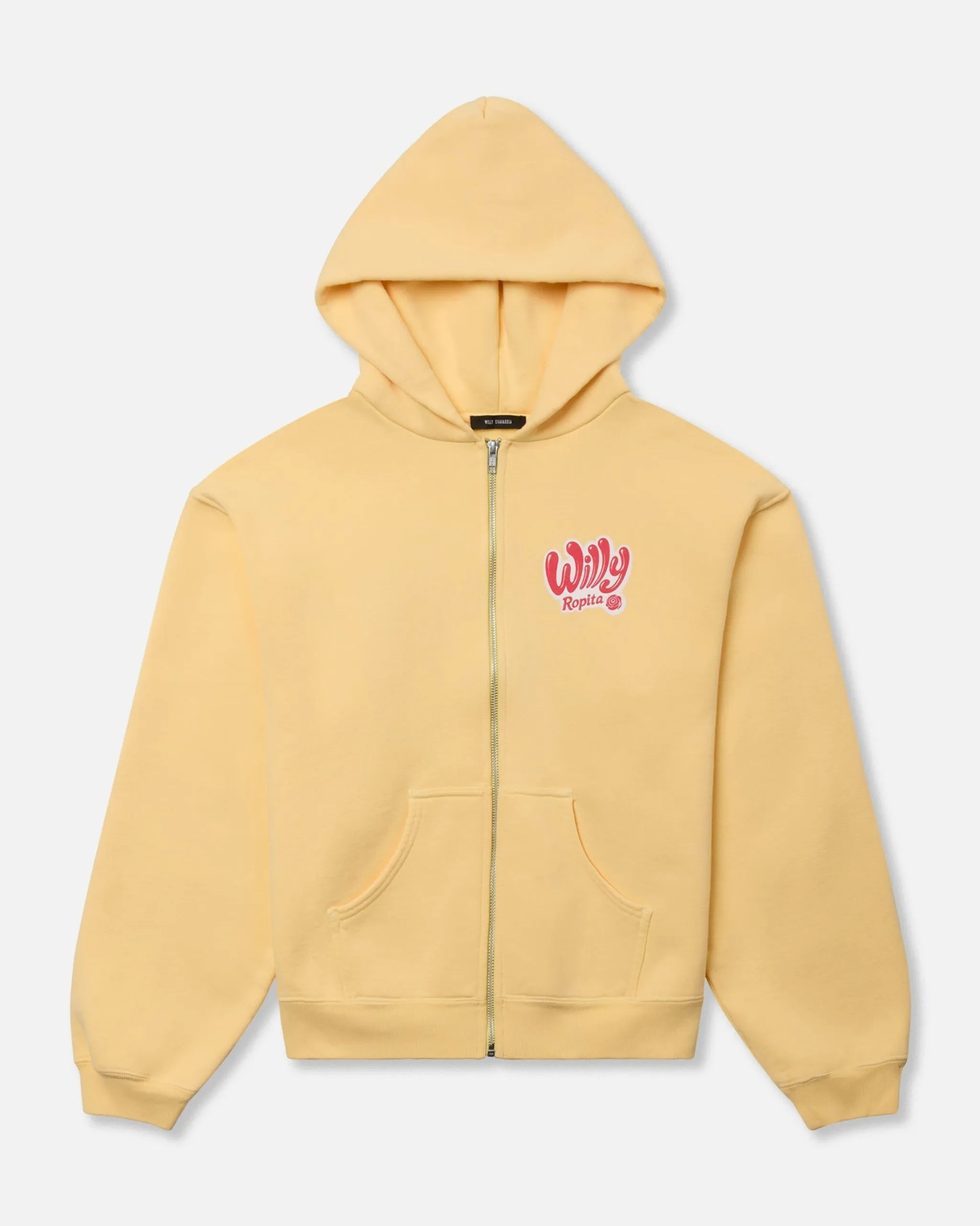 WILLY ROPITA SHRUNKEN ZIP-THROUGH HOODIE - BTTR sold by Willy Chavarria