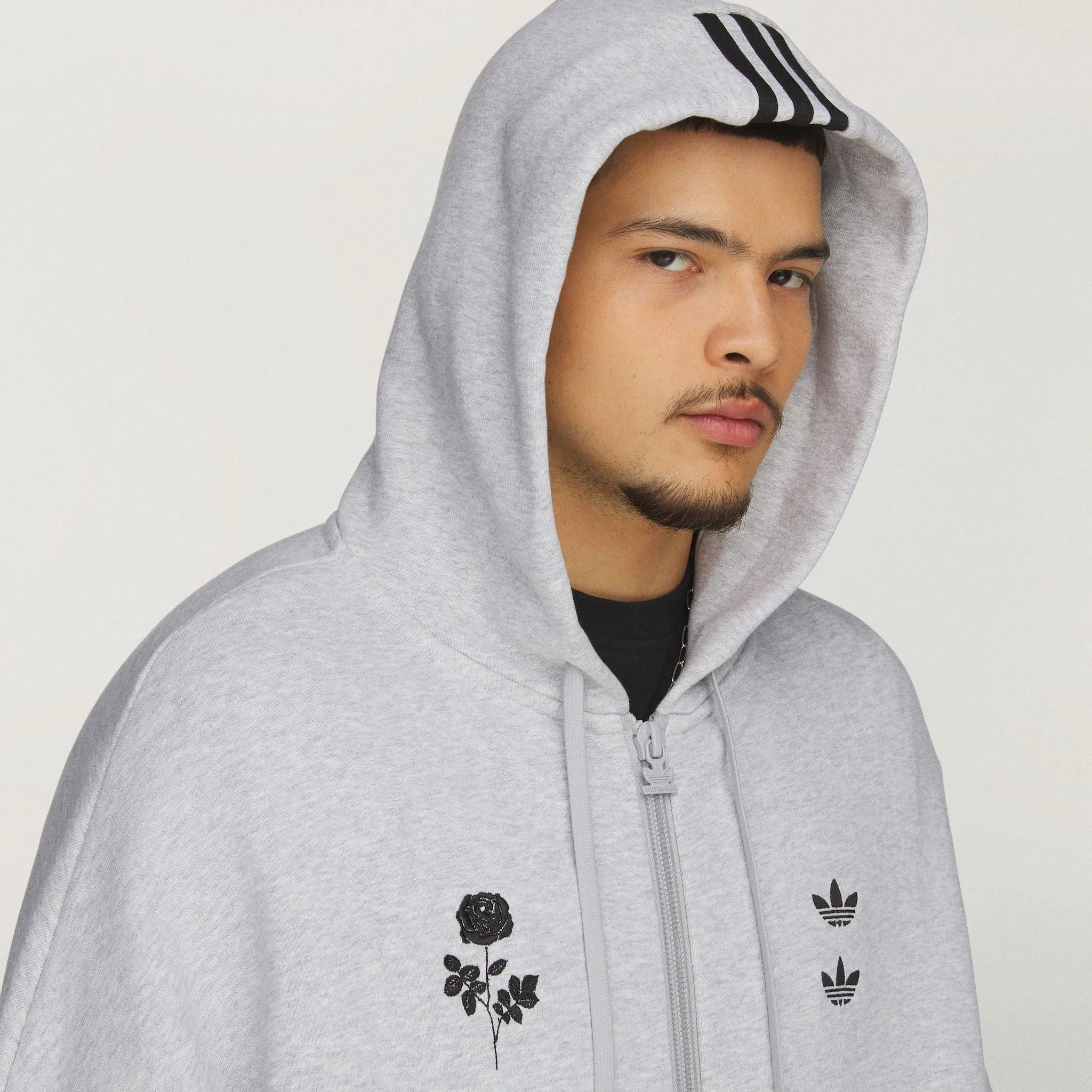ADIDAS X WC FULL ZIP HOODY - GRY sold by Willy Chavarria product image thumbnail 5