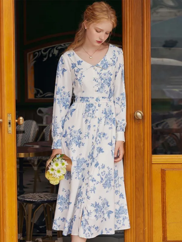 Lauren Southern French Style Printed Dress sold by Simple Retro