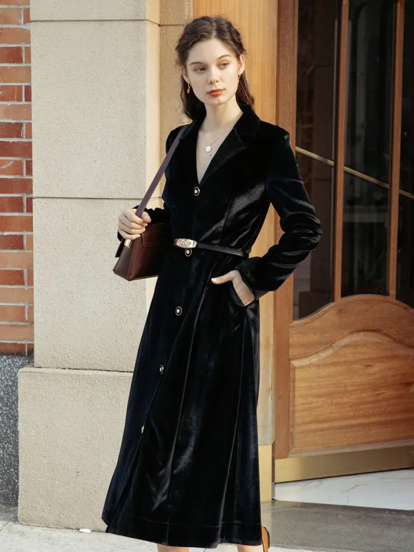 【Final Sale】Everly Retro Black Midi Velvet Dress sold by Simple Retro
