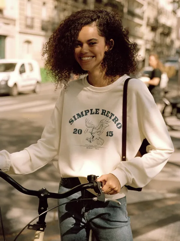 【Final Sale】Diana Cotton Pullover Sweatshirt sold by Simple Retro