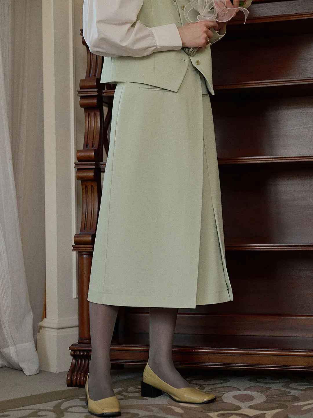 Milani Simple Pleated Design A-line Skirt sold by Simple Retro product image thumbnail 3